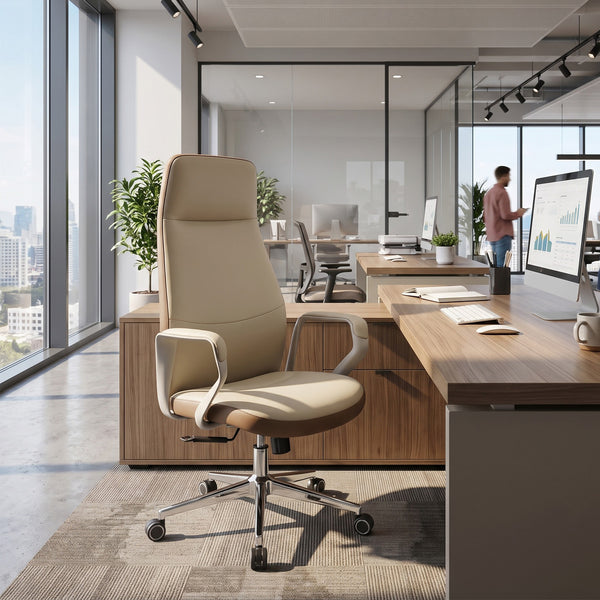 Clara, Faux Leather Executive Ergonomic Office Chair