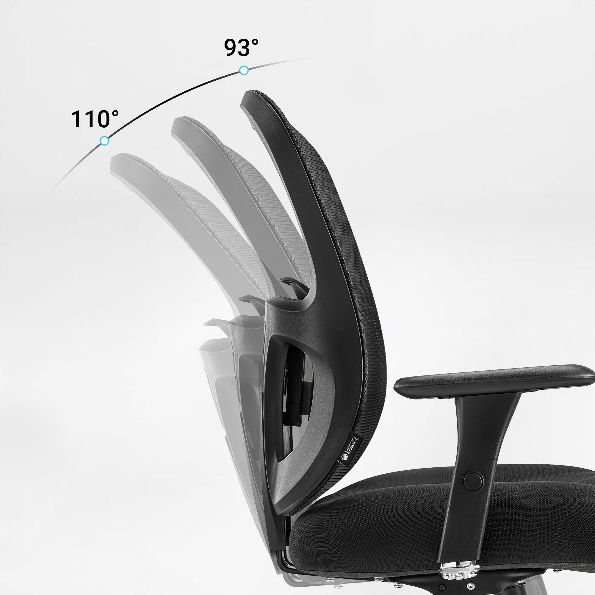 Eureka Ergonomic HOSS Big & Tall Heavy Duty Mesh Ergonomic Office Chair,Black Recline