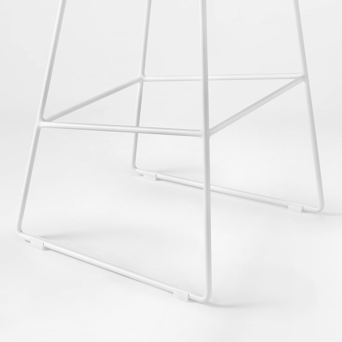 Eureka Ergonomic Topki stool white metal sled base and footrest