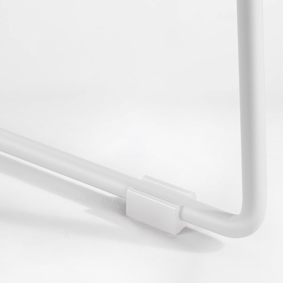 Eureka Ergonomic Topki stool white tube frame with floor glides