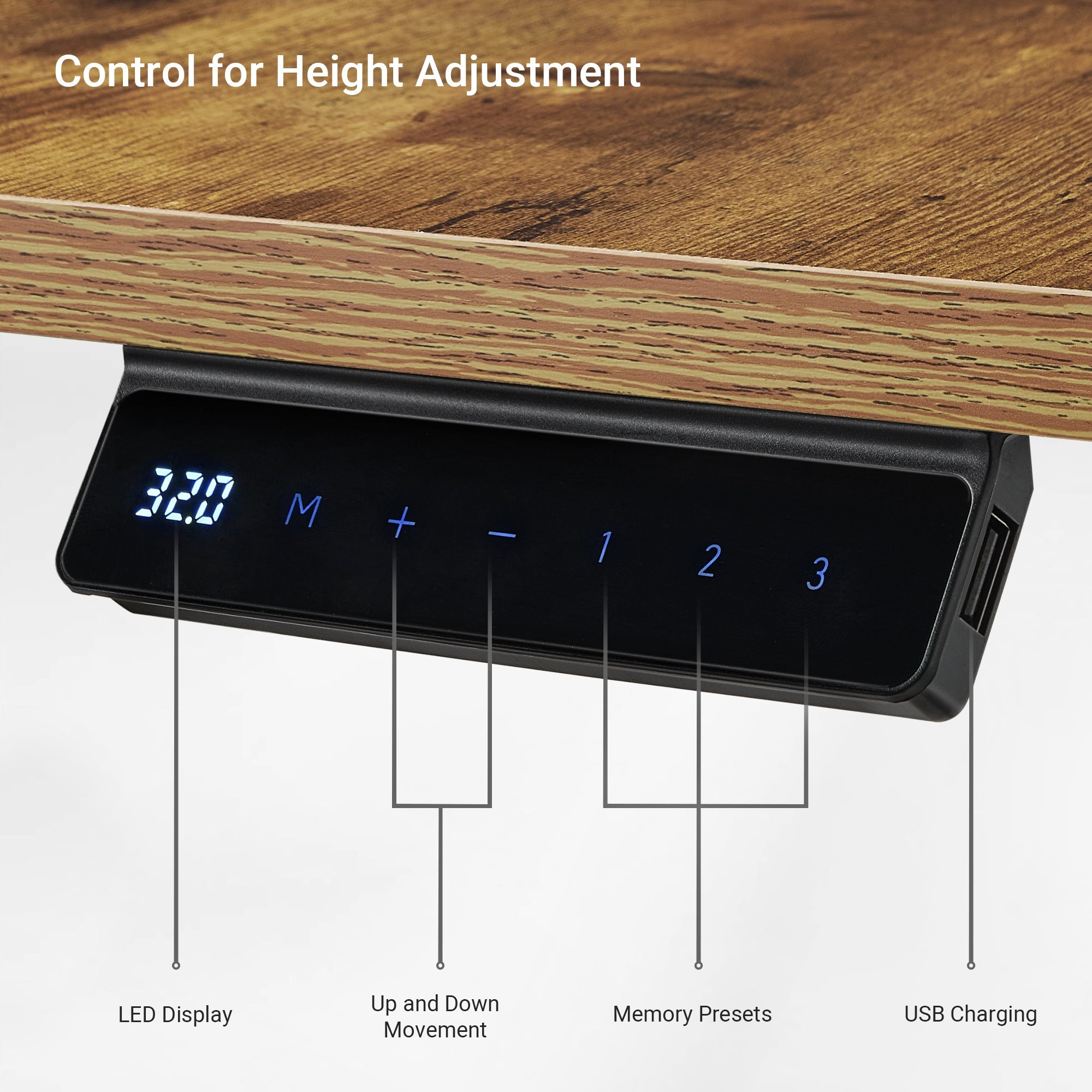 L-Shaped Standing Desk with Accessories Set (60"x23")