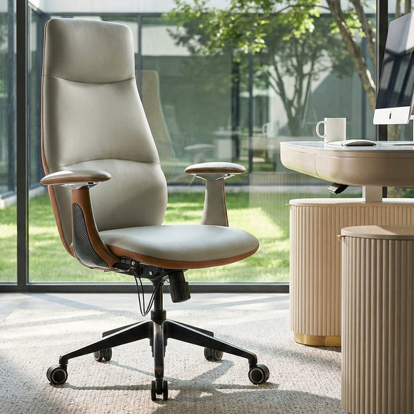 Eureka Ergonomic Cruz Faux Leather Executive Office Chair Front showcase