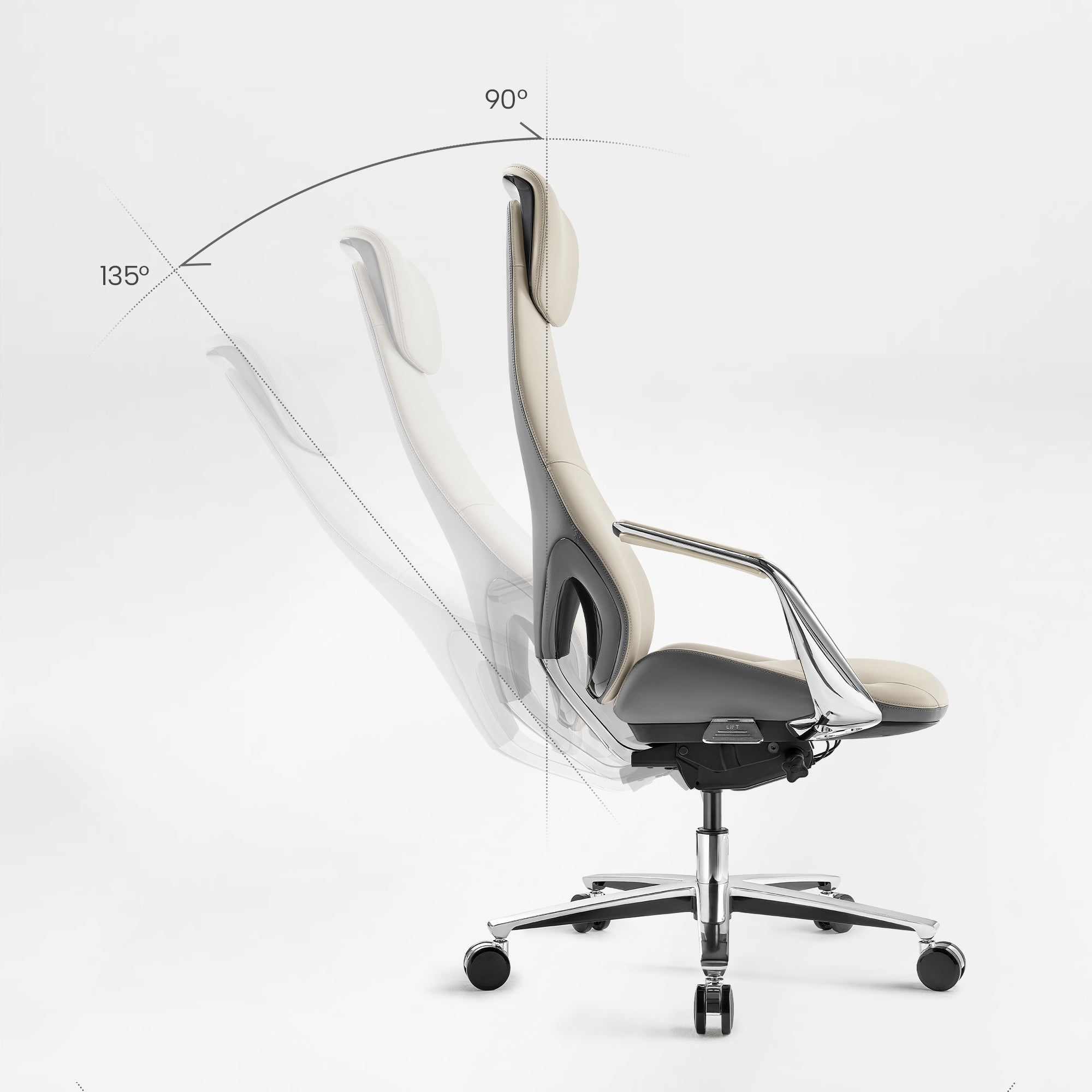 Serene Aaron, Genuine Leather Executive Office Chair