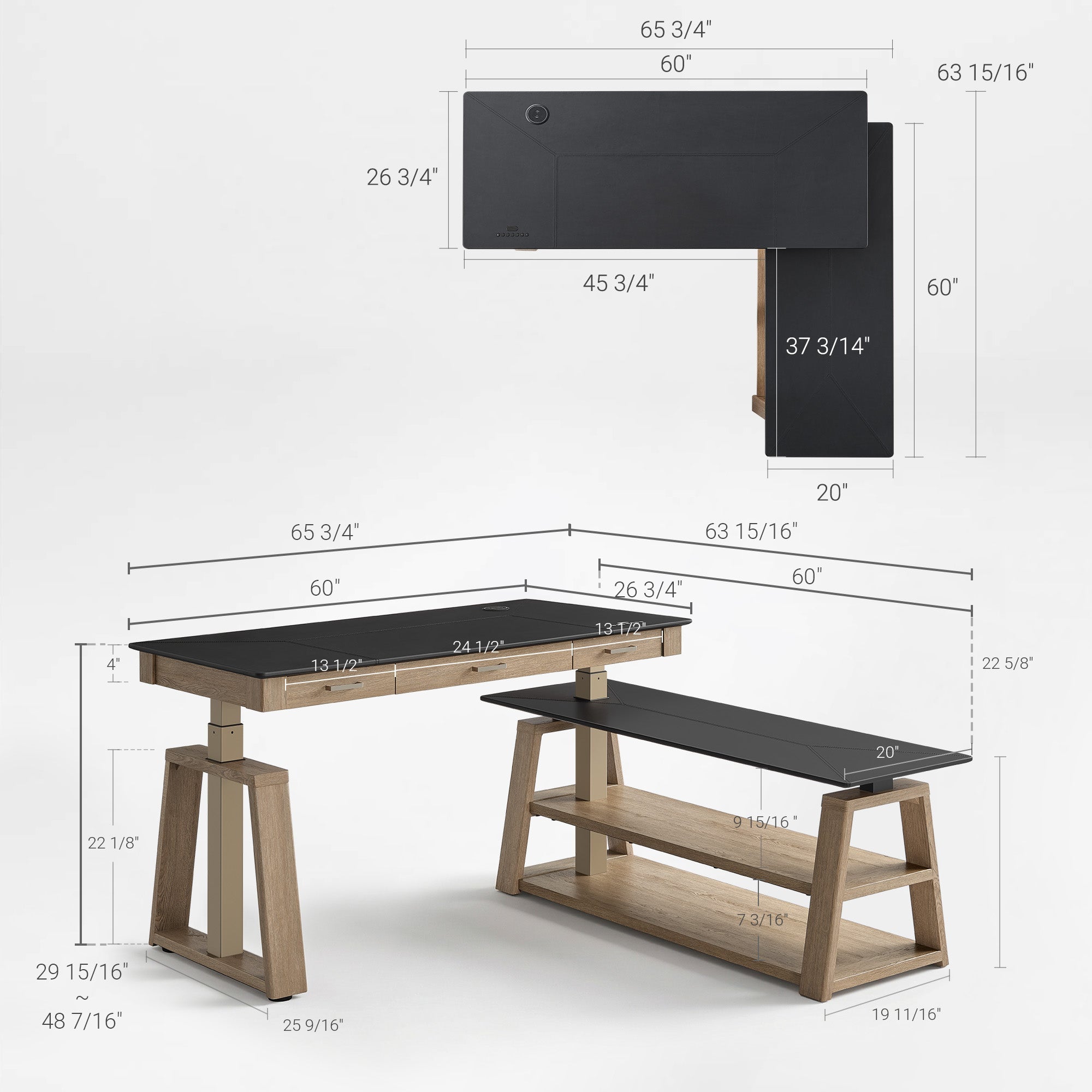 Ark EX Executive Standing Desk (60"x26")