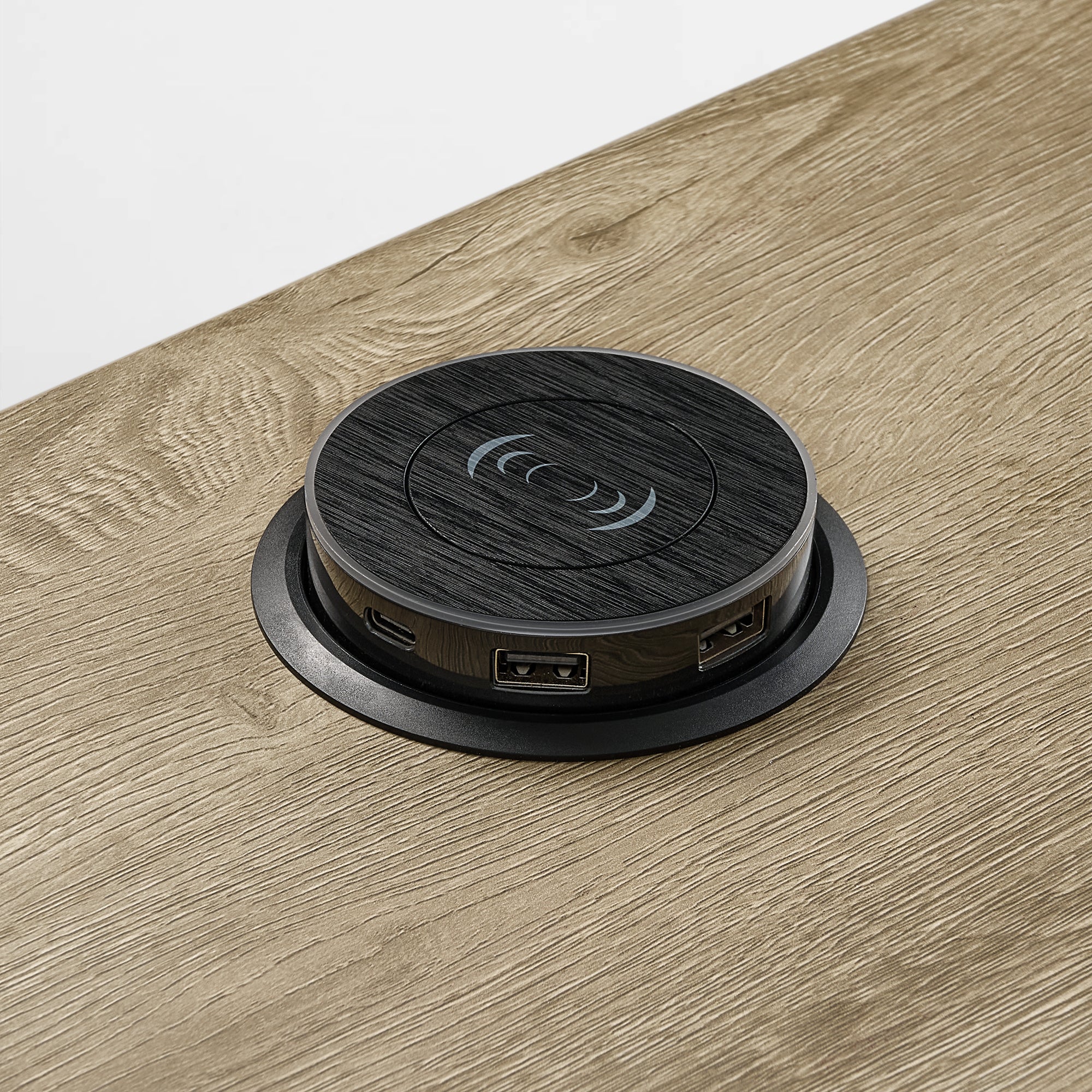 Eureka Ergonomic Ark ES Executive Desk Built-in Wireless Charger and Desktop Power Strip with USB.