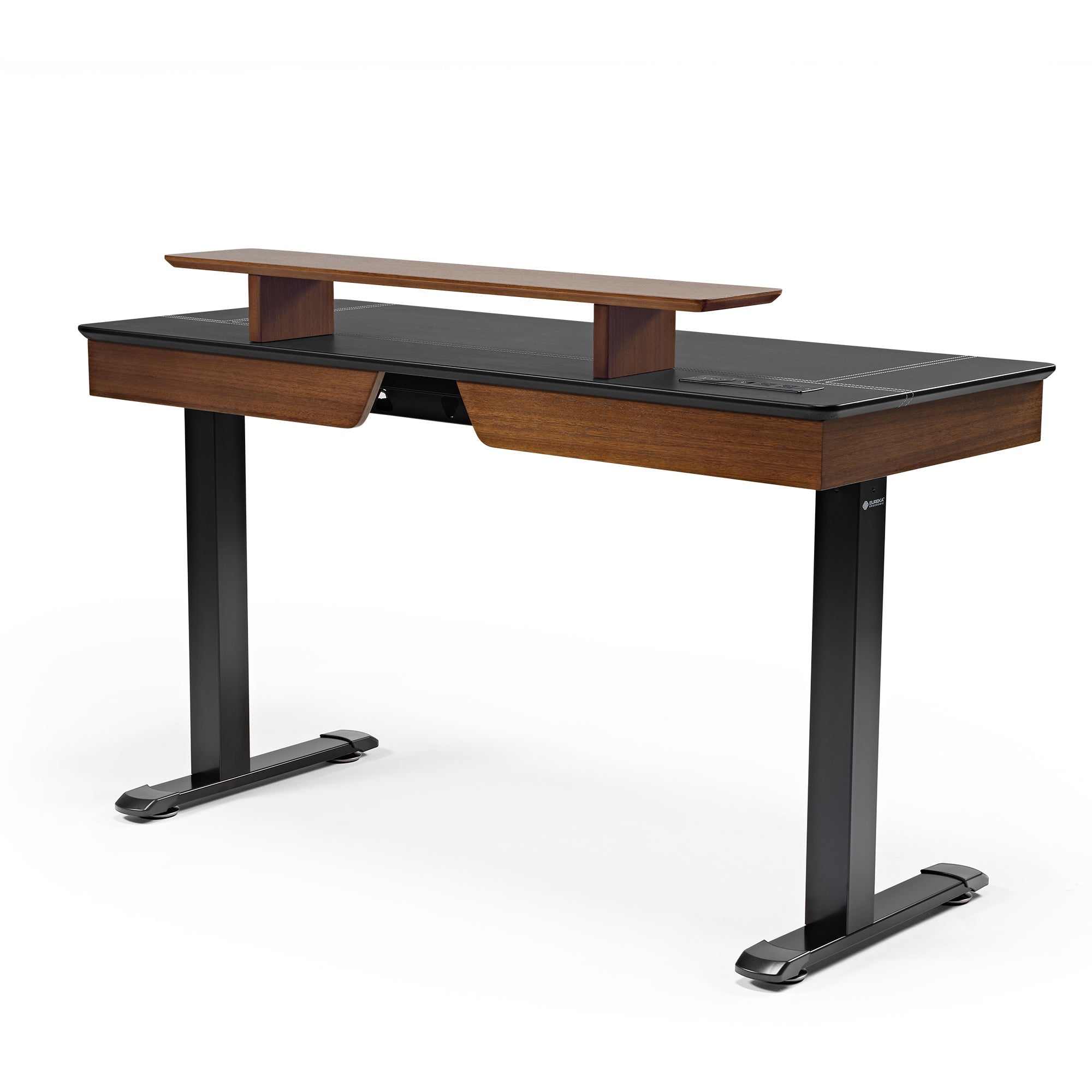 Faux Saddle Leather Adjustable Standing Desk (55"x23")