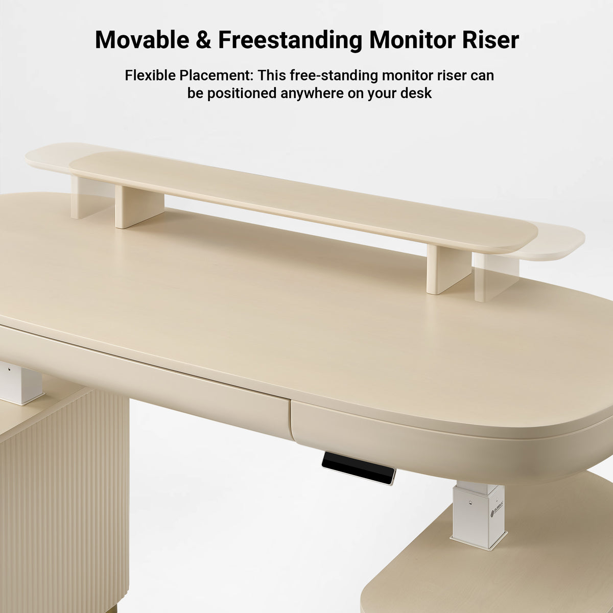 Eureka Ergonomic Opal Oval Executive Standing Desk Control Panel With Led Display, Memory Presets, and Usb Charging Ports.