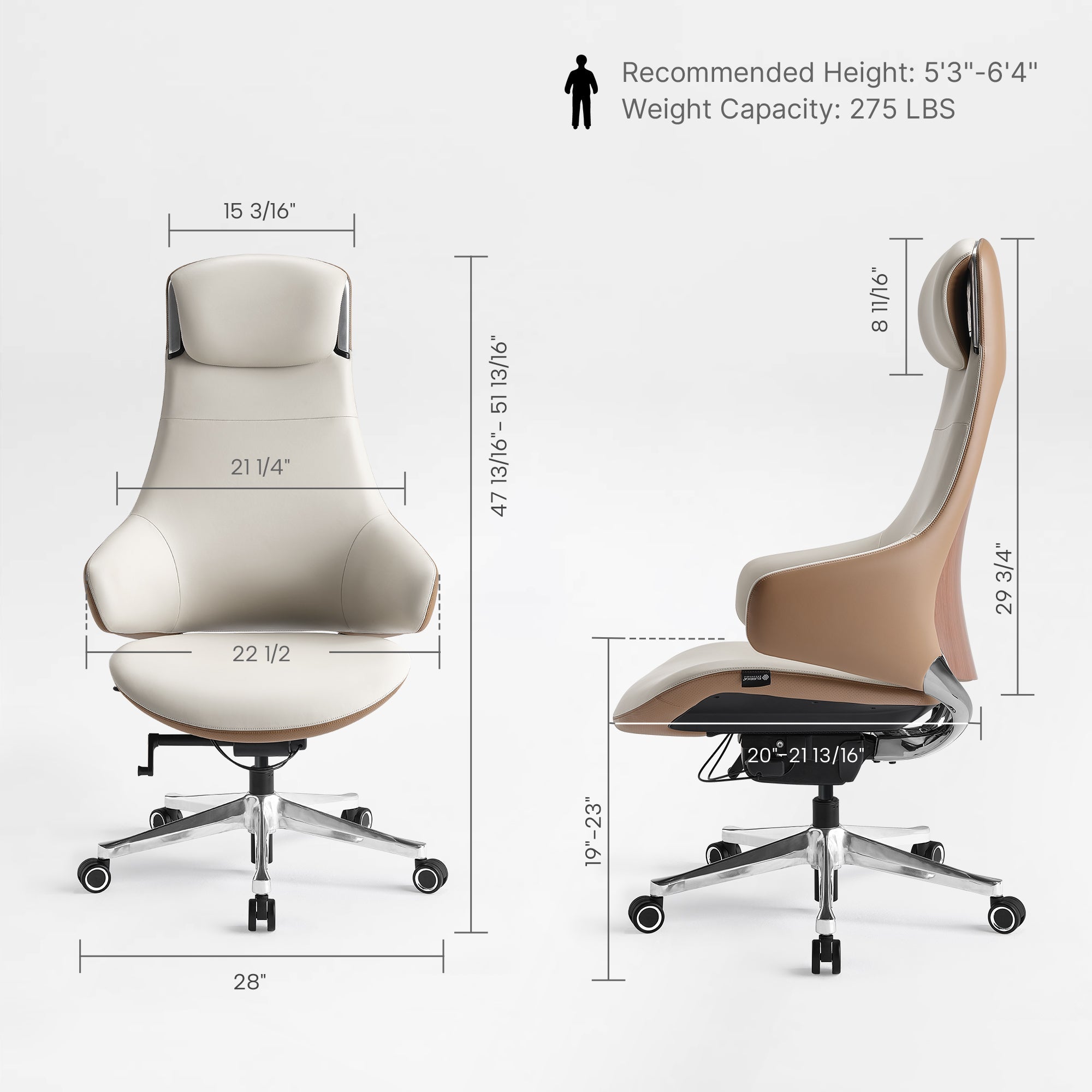 Serene Ella, Napa Leather Executive Chair