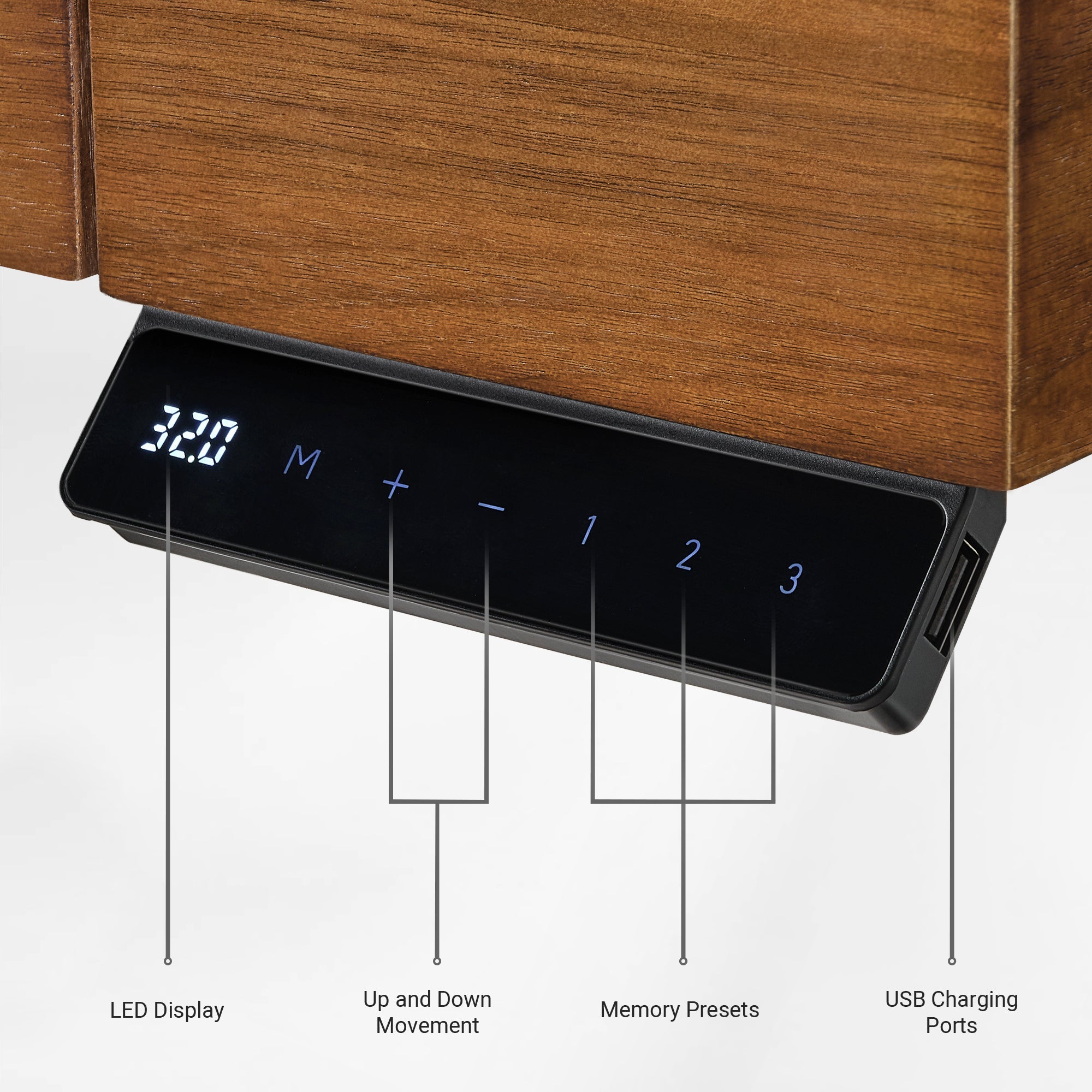 Eureka Ergonomic Ark Standing Desk with Control Panel.