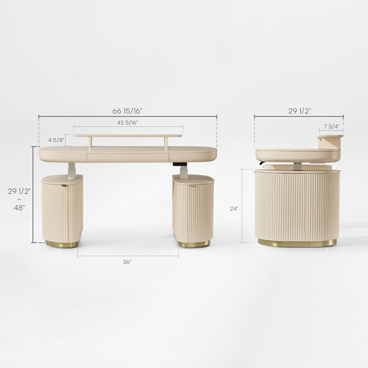 Opal Executive Office Desk (66"x29")