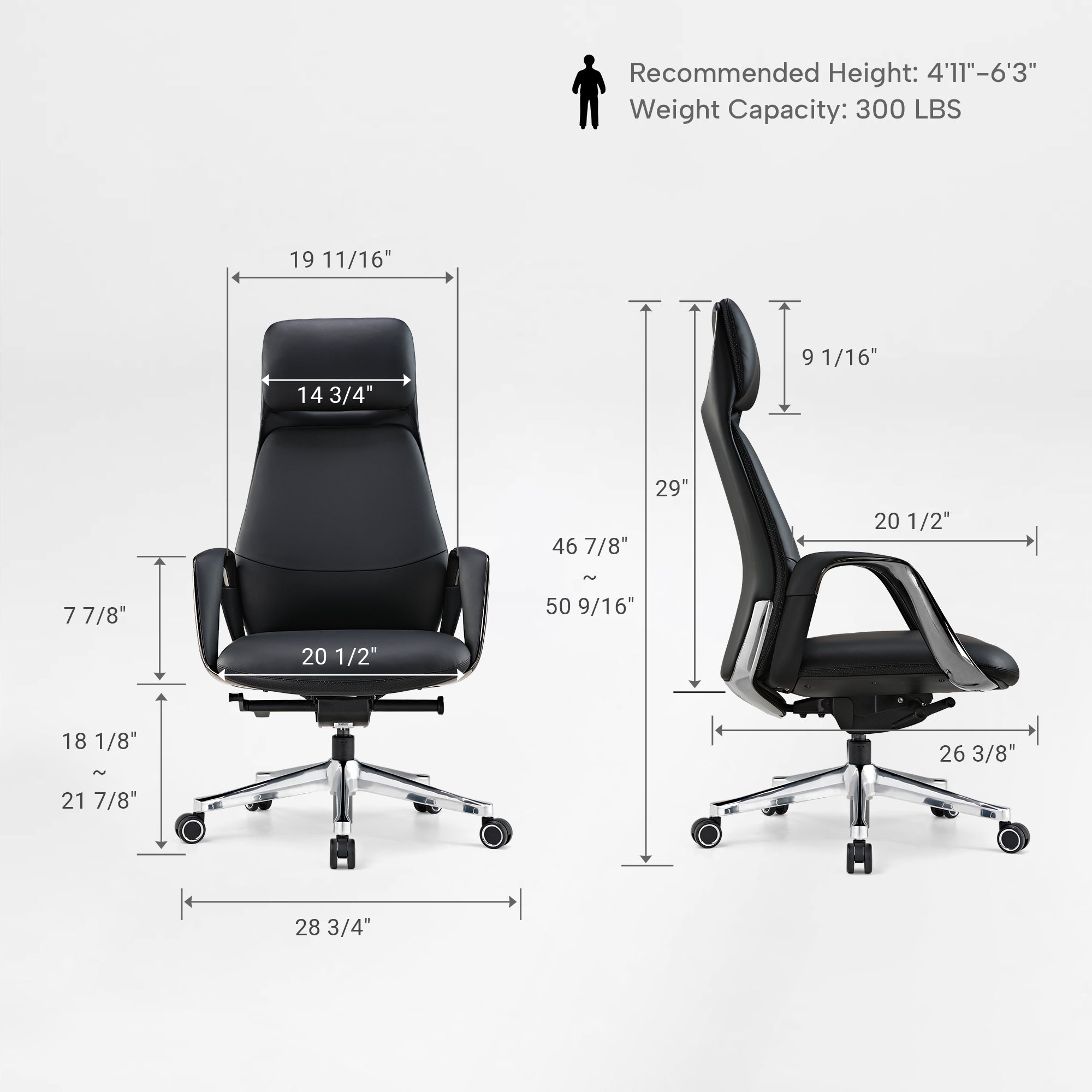 Serene, Napa Leather Executive Office Chair