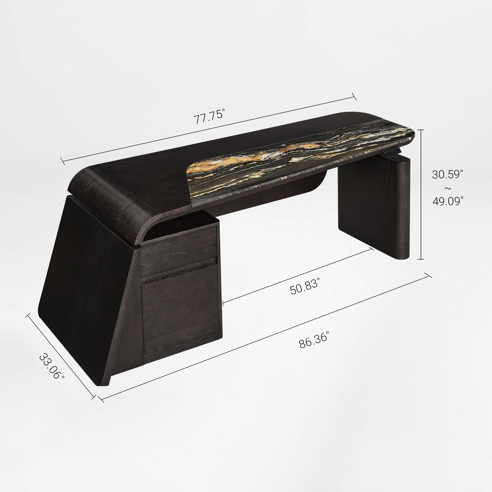 Eureka Ergonomic Magma Pro Executive Standing Desk Product Dimensions.
