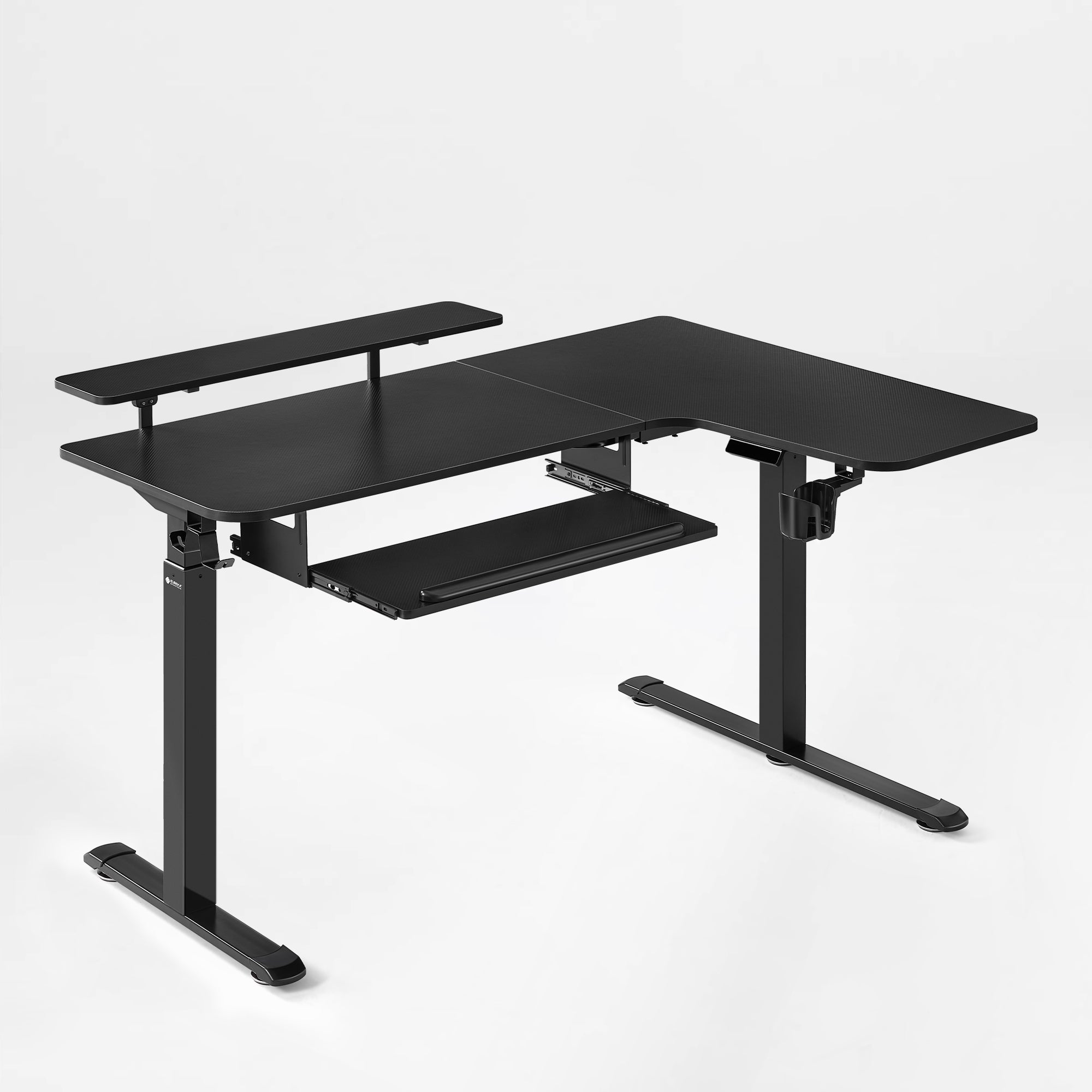 L-Shaped Standing Desk with Accessories Set (60"x23")