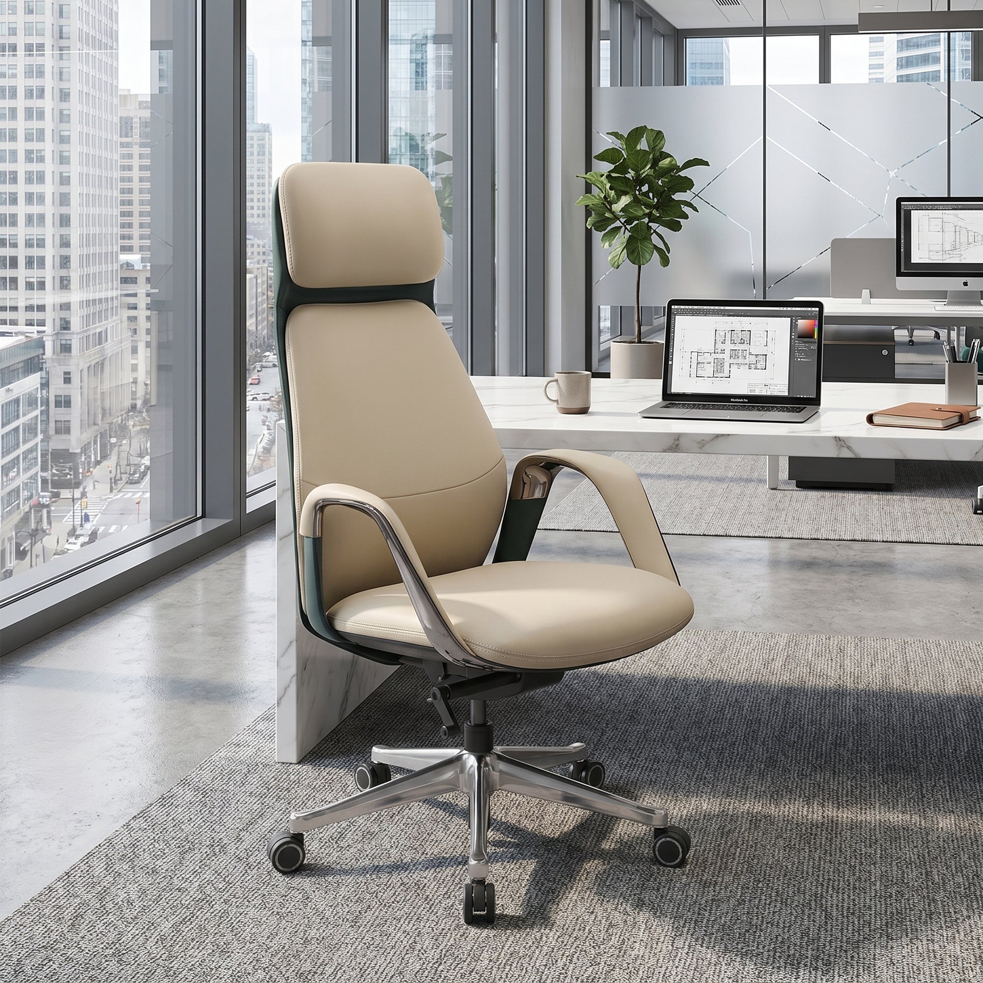 Serene, Napa Leather Executive Office Chair