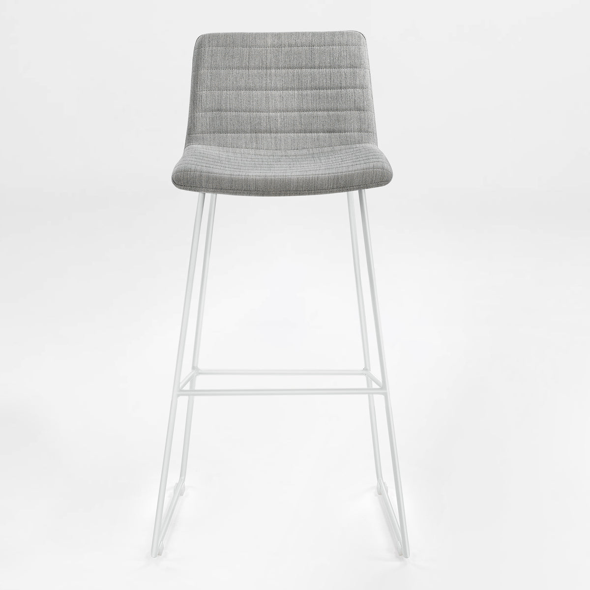 Eureka Ergonomic Topki gray bar stool facing forward in studio