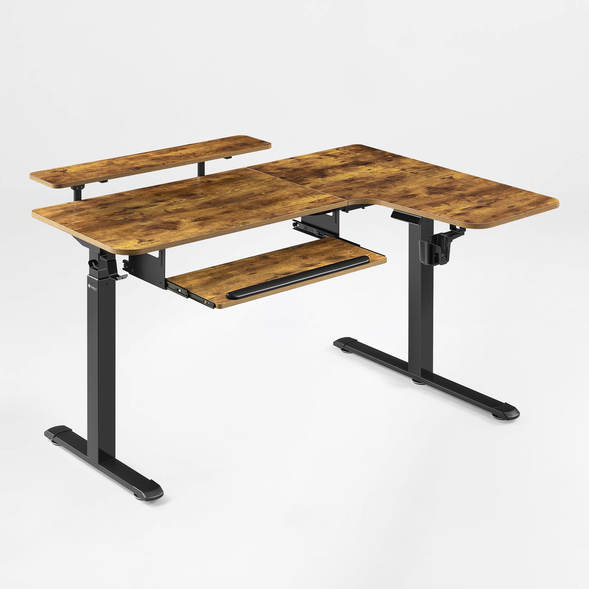 L-Shaped Standing Desk with Accessories Set (60"x23")