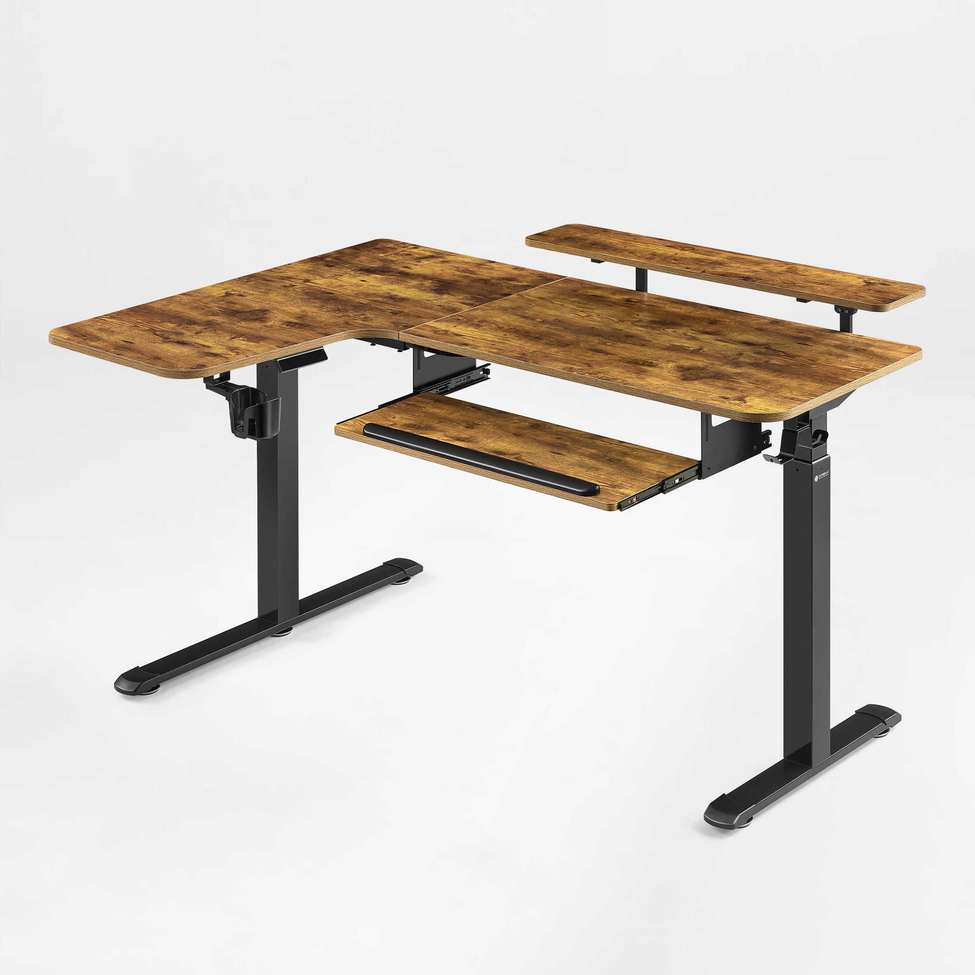 L-Shaped Standing Desk with Accessories Set (60"x23")