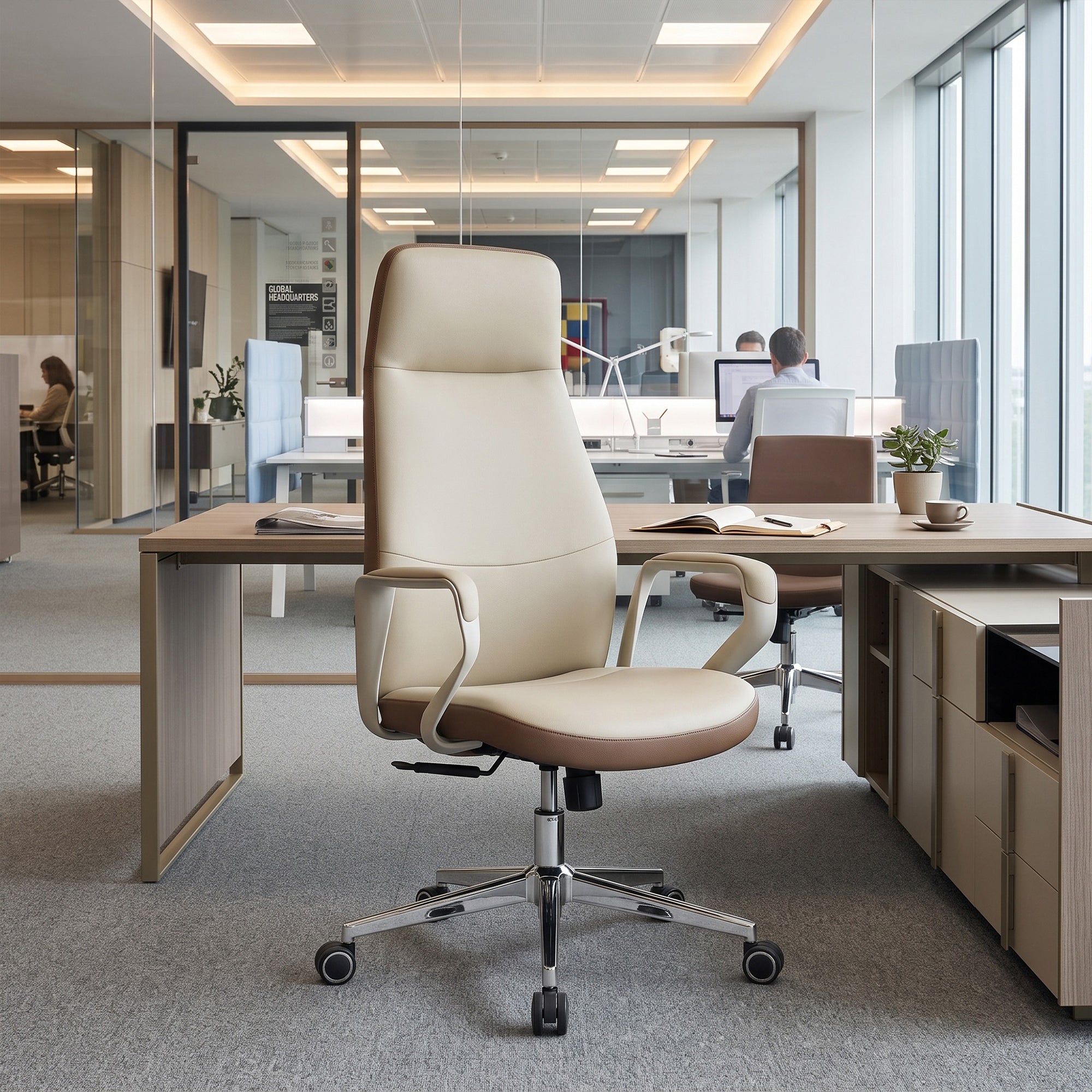 Clara, Faux Leather Executive Ergonomic Office Chair