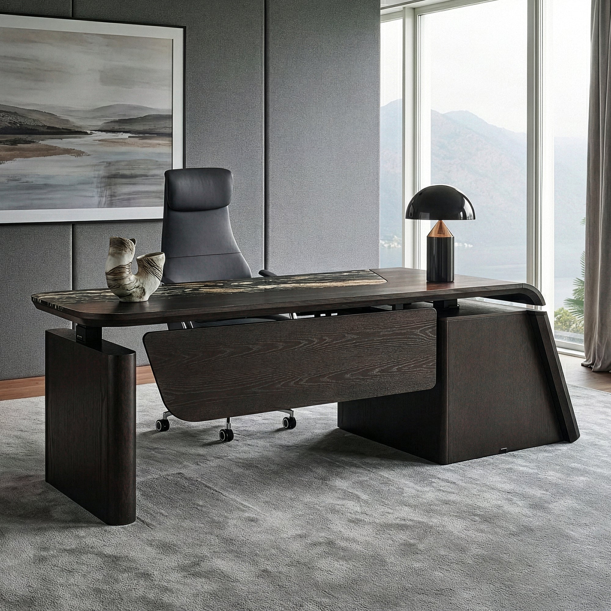 Eureka Ergonomic Magma Pro Executive Standing Desk in a Modern Office.