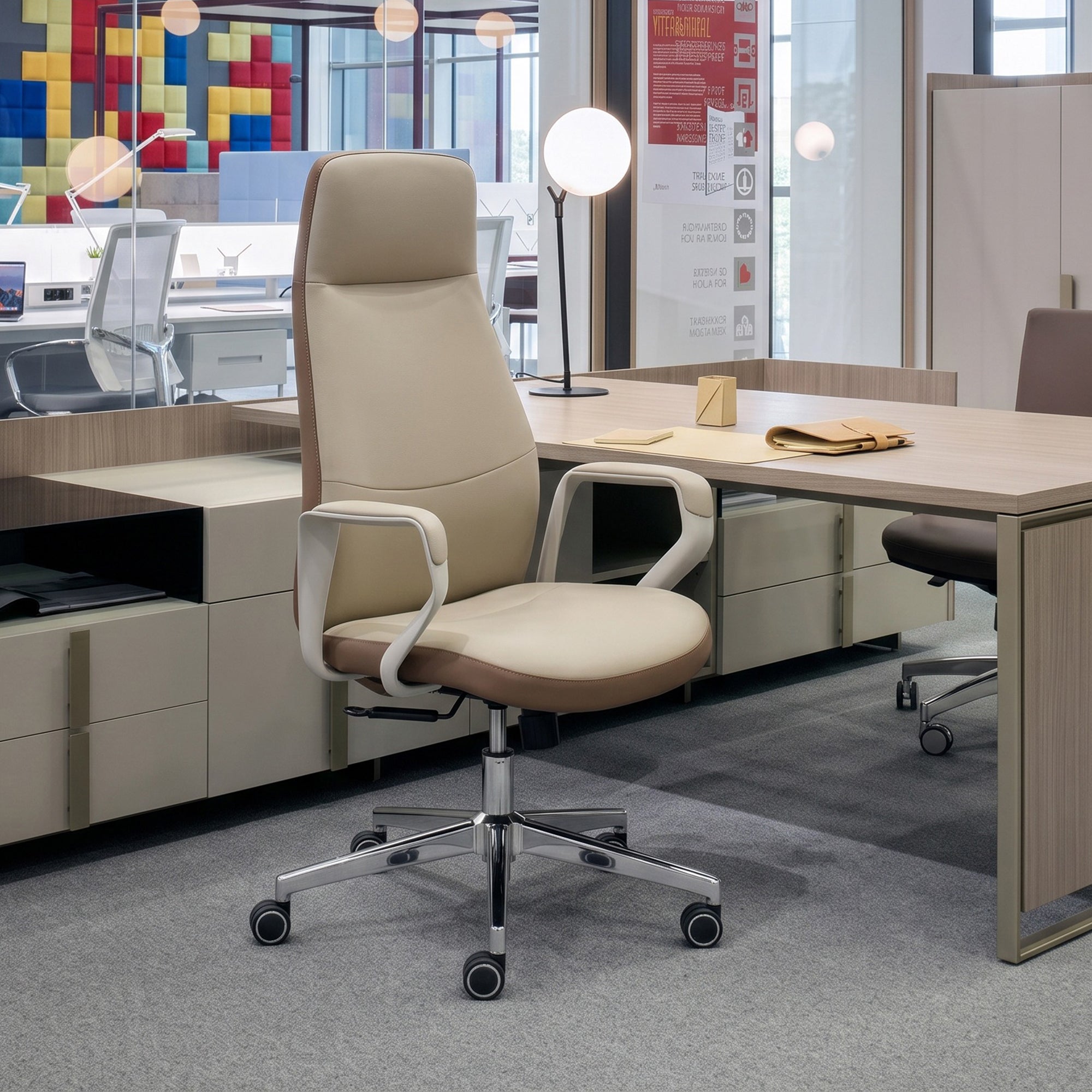 Clara, Faux Leather Executive Ergonomic Office Chair