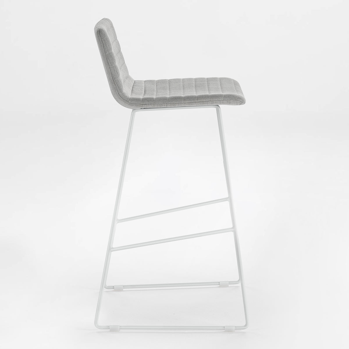 Eureka Ergonomic Topki stool side profile with white sled base
