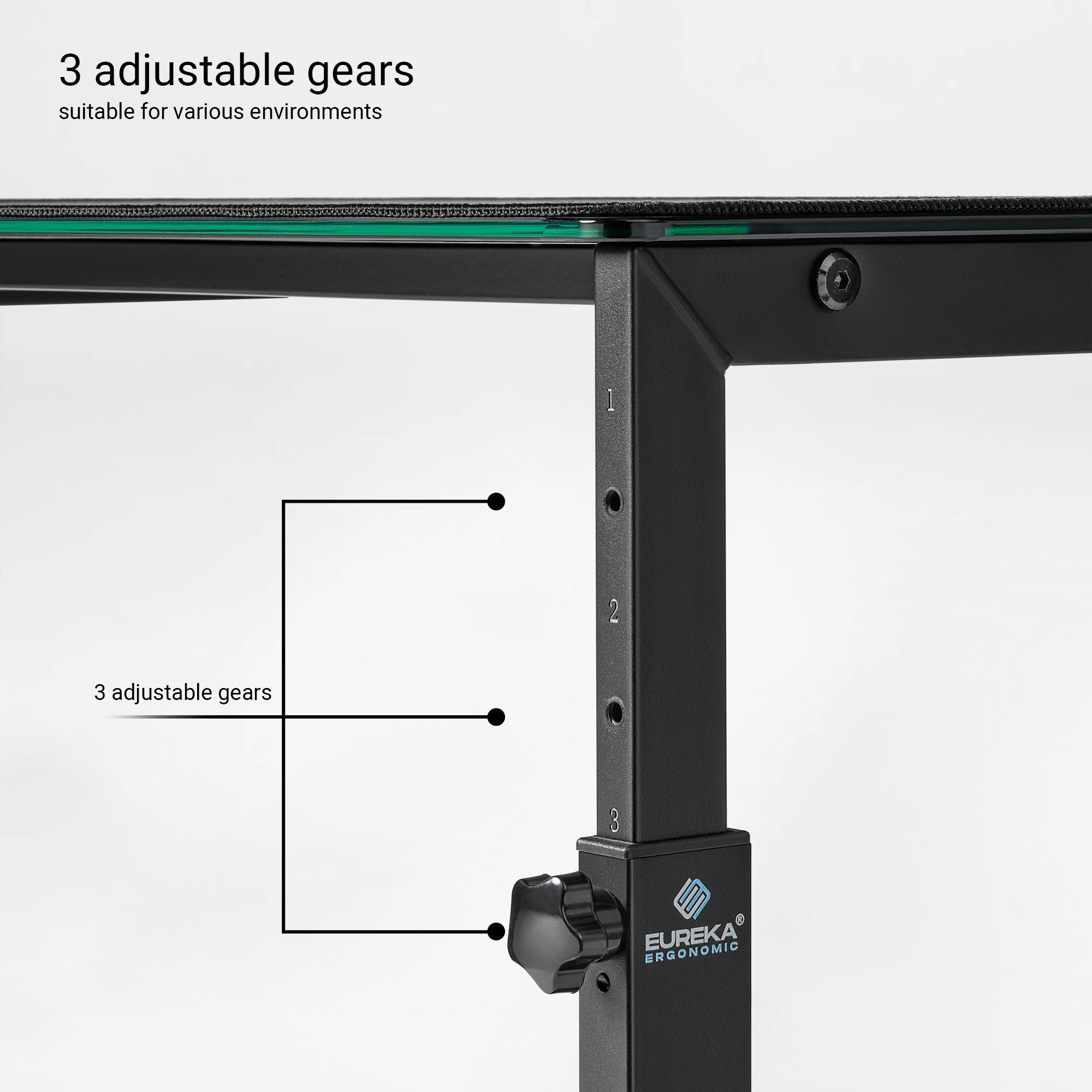 Eureka Ergonomic Mobile Height Adjustable Cpu Cart  with  3 adjustable position 