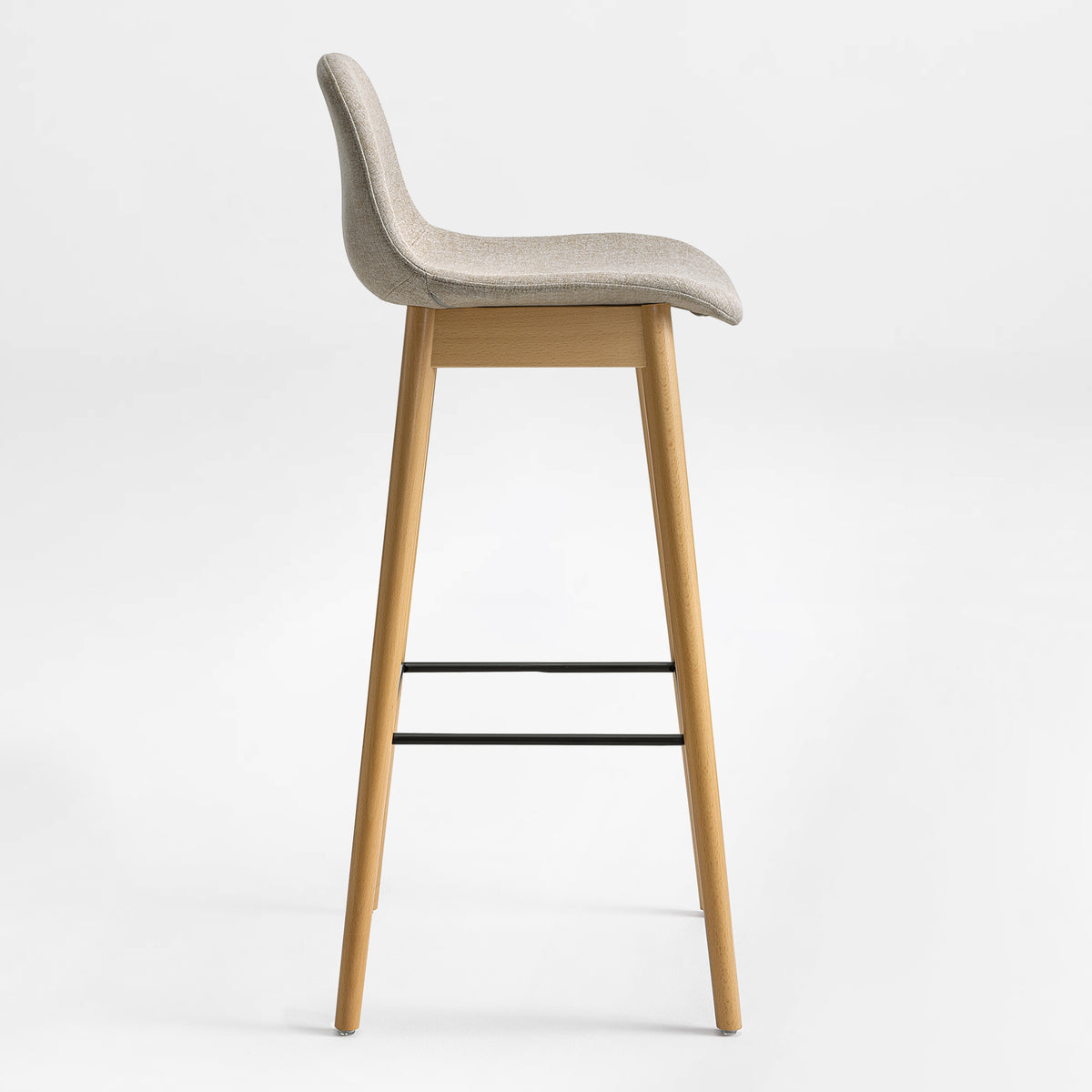 Eureka Ergonomic Perchamp beige stool shown in side profile