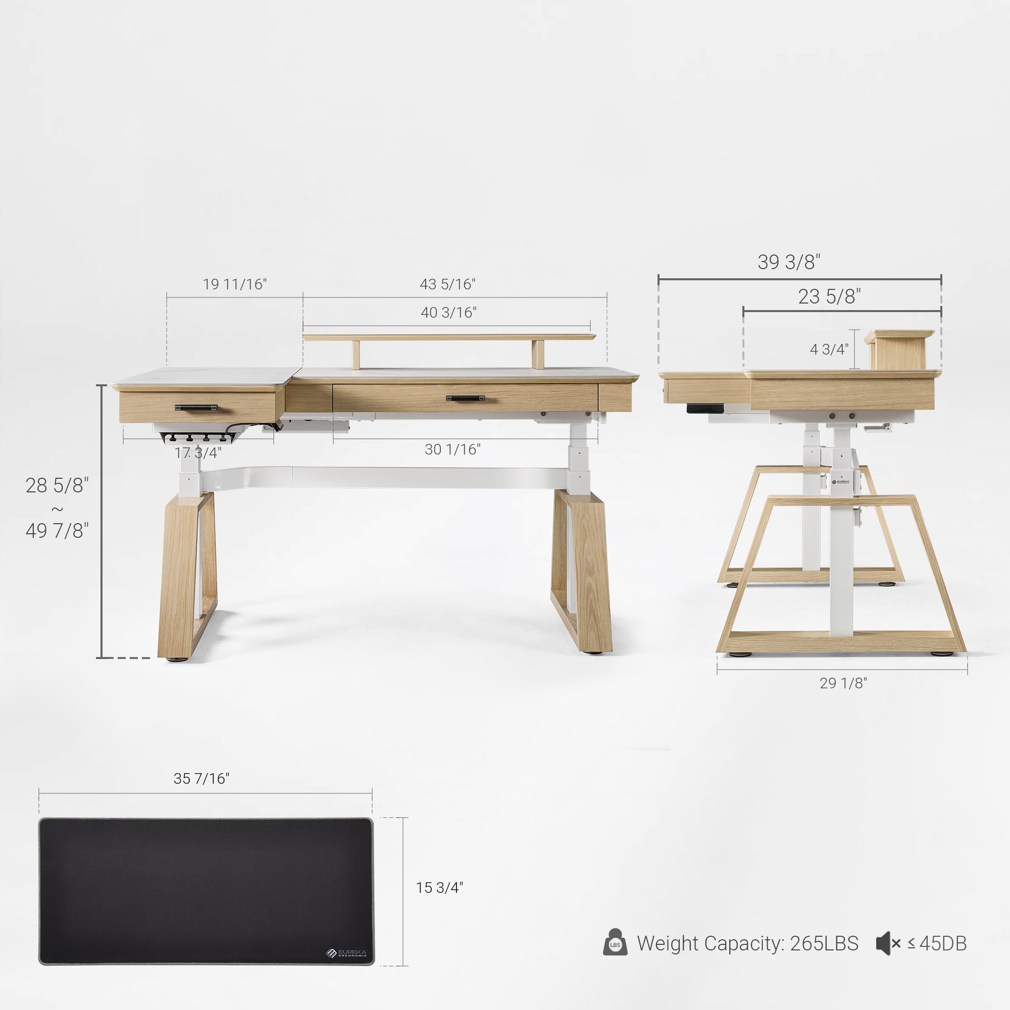 Ark Pro L-Shaped Standing Desk (63"x23")