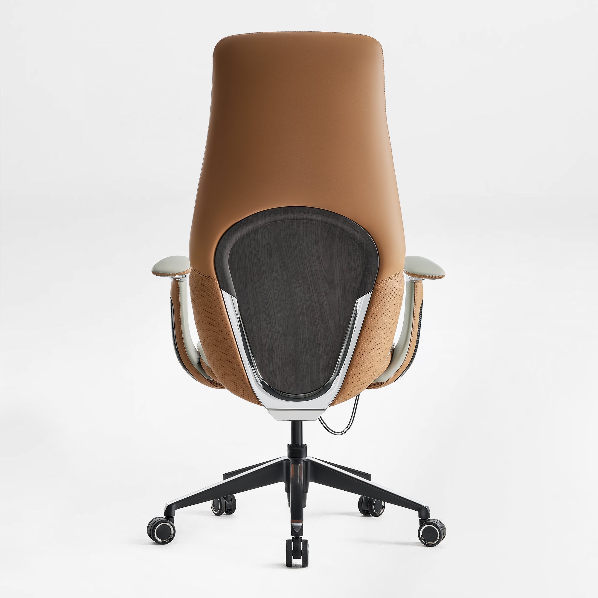 Eureka Ergonomic Cruz Faux Leather Executive Office Chair  Back View