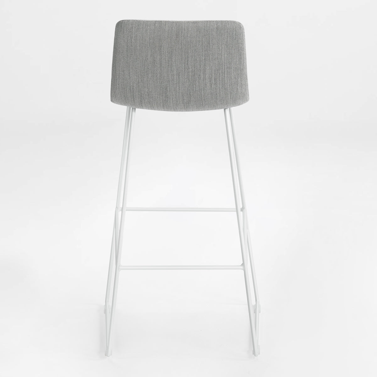 Eureka Ergonomic Topki stool rear view with white metal legs