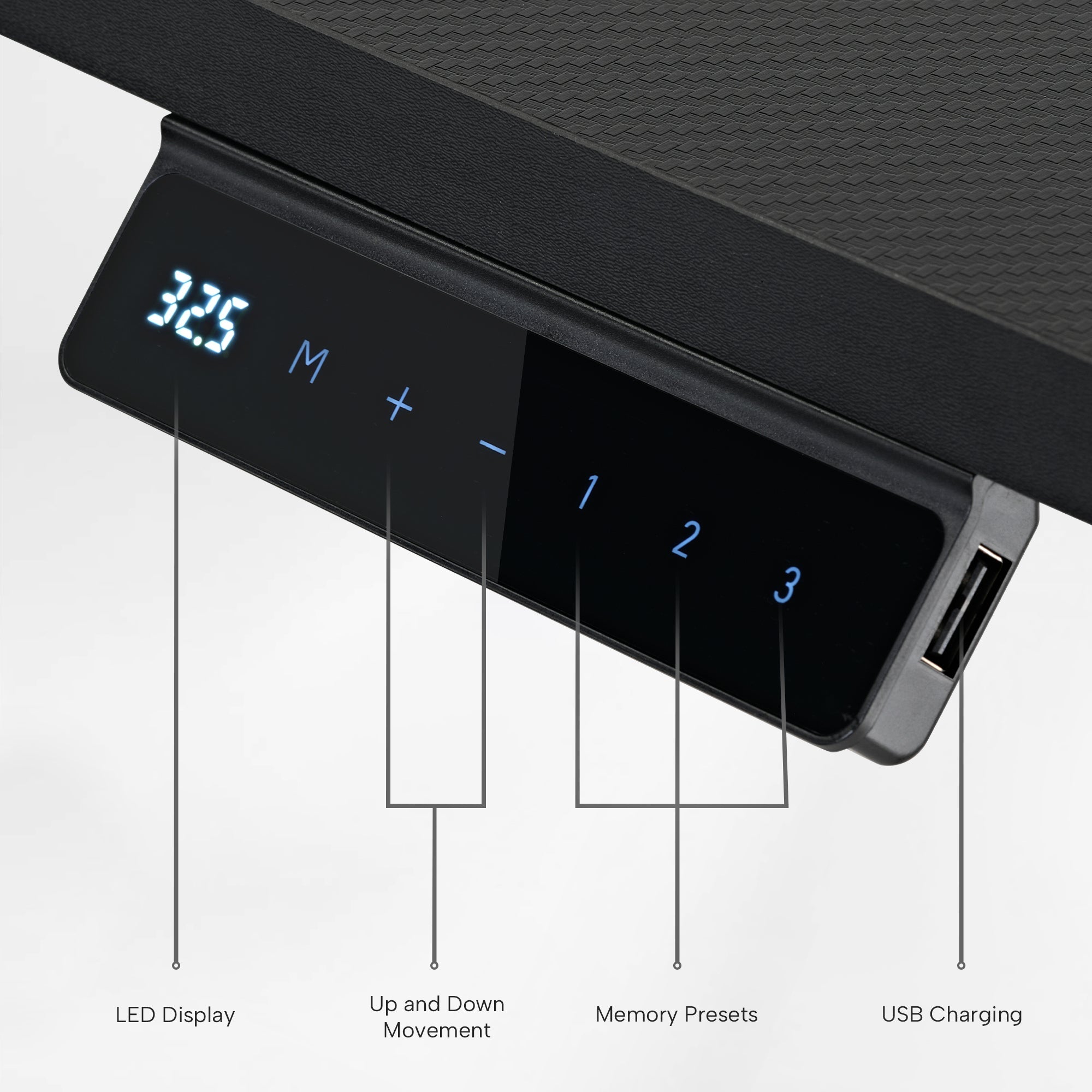 L-Shaped Standing Desk with Accessories Set (60"x23")