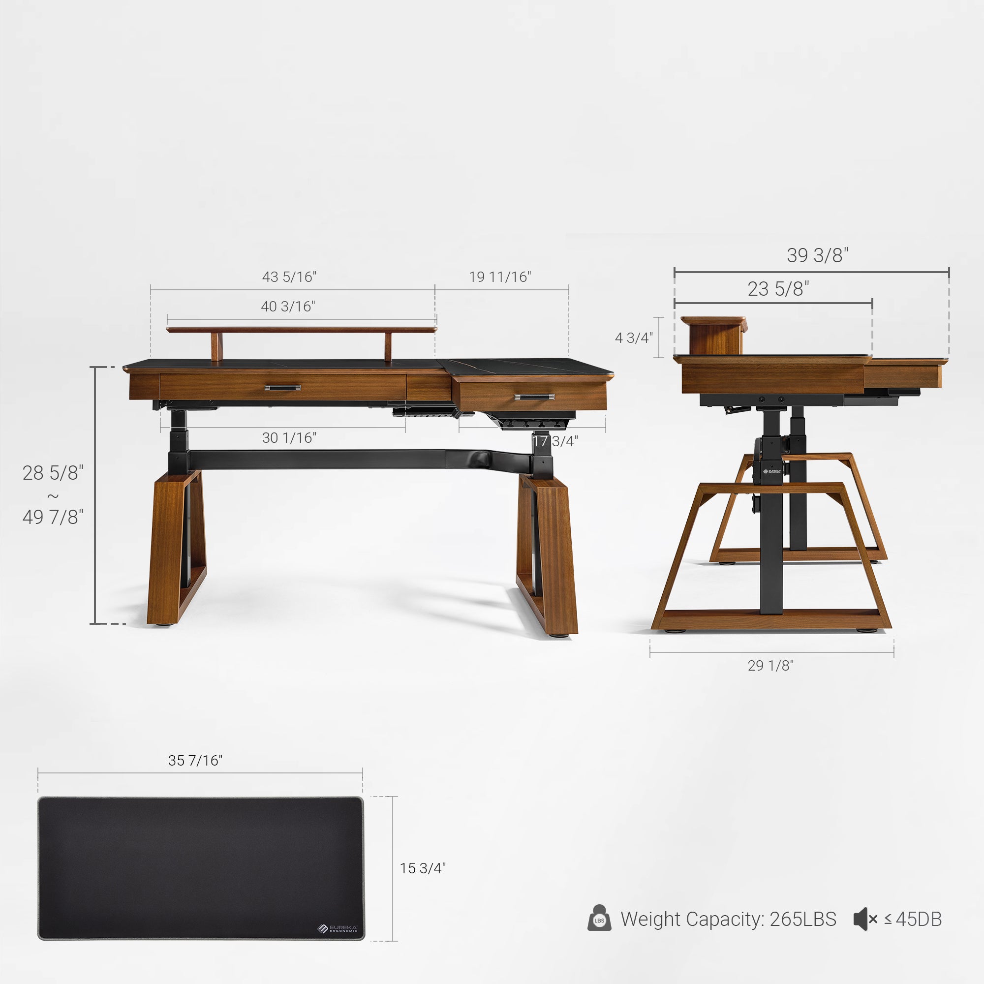Ark Pro L-Shaped Standing Desk (63"x23")