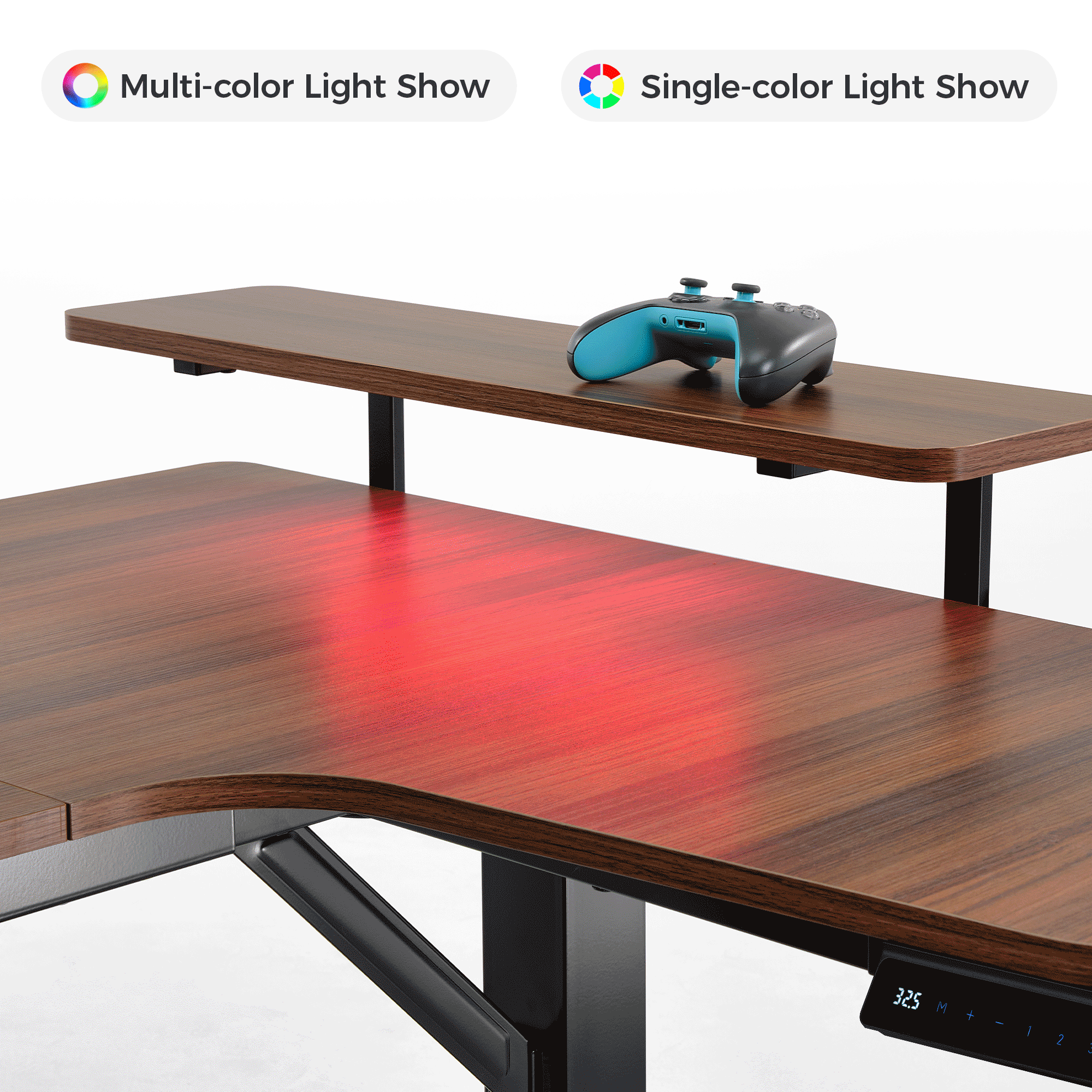 U-Shaped Standing Desk with Accessories Set (74"x23")