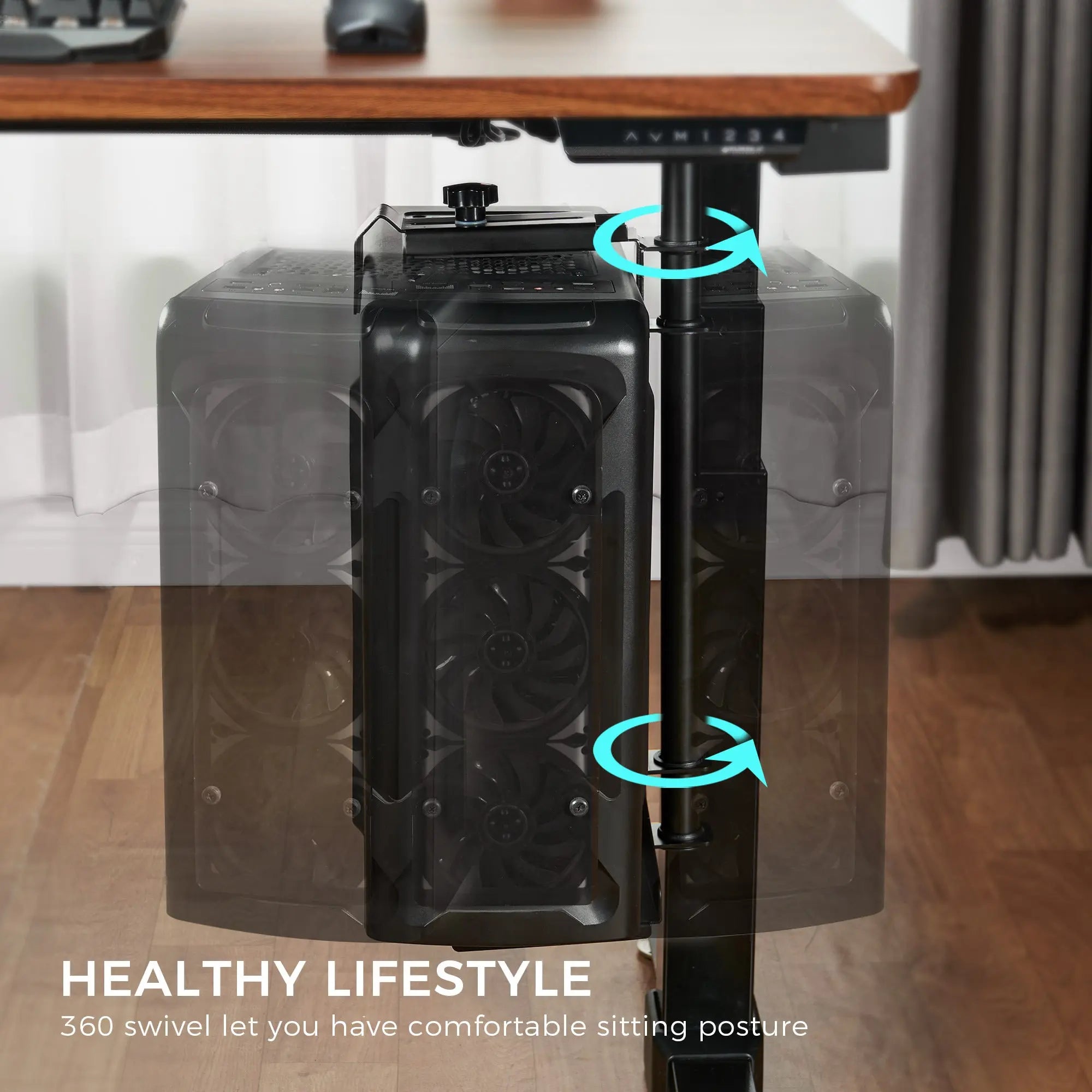 Eureka Ergonomic Cpu Hanger With Pc Tower, Adjustable Mount for Standing Desk, Healthy Lifestyle.