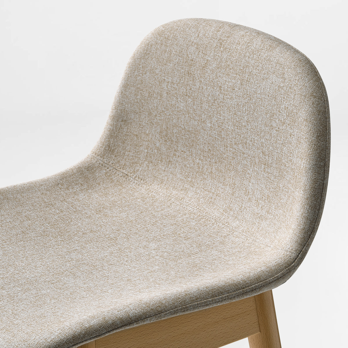 Eureka Ergonomic Perchamp beige fabric backrest texture close-up