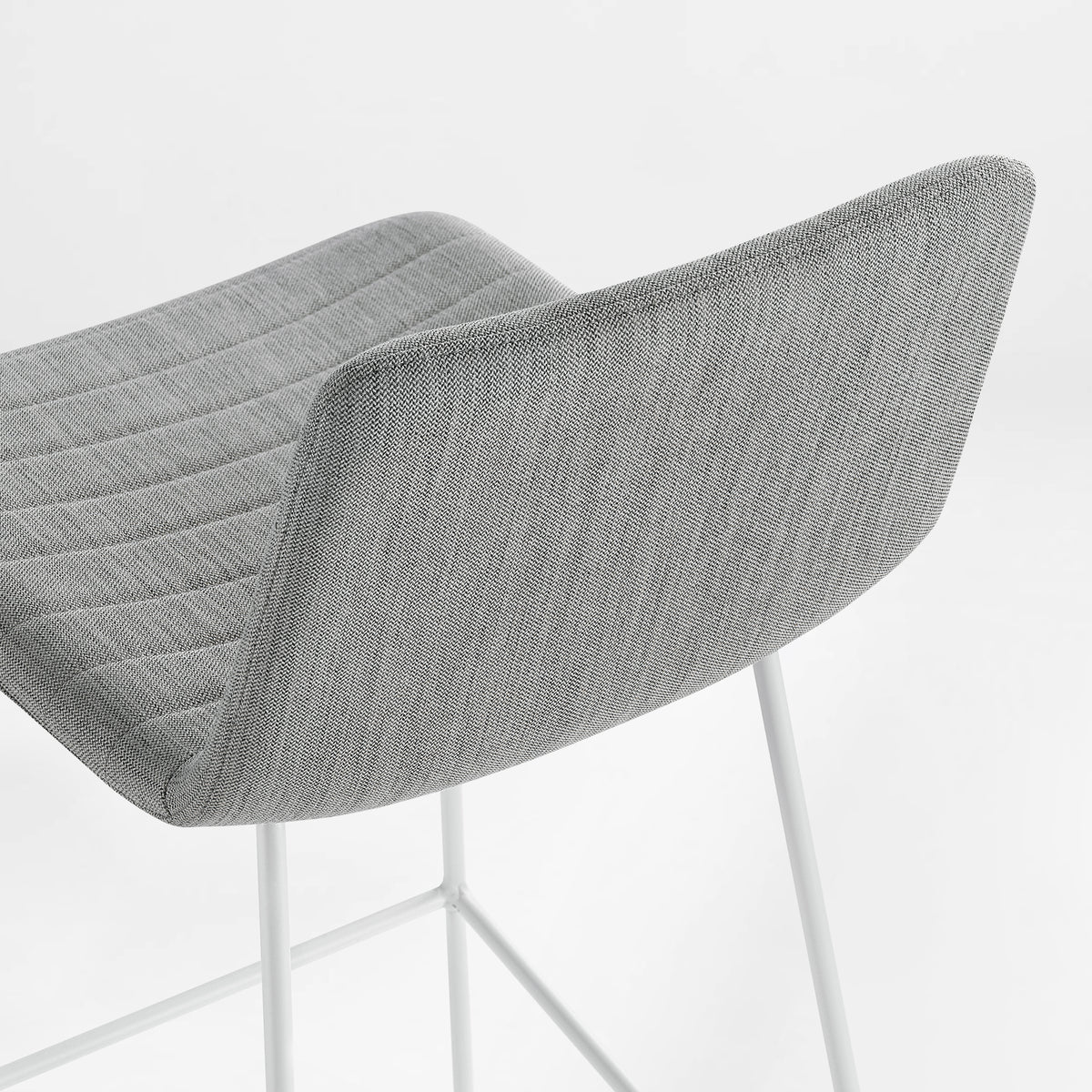 Eureka Ergonomic Topki stool gray fabric backrest from behind