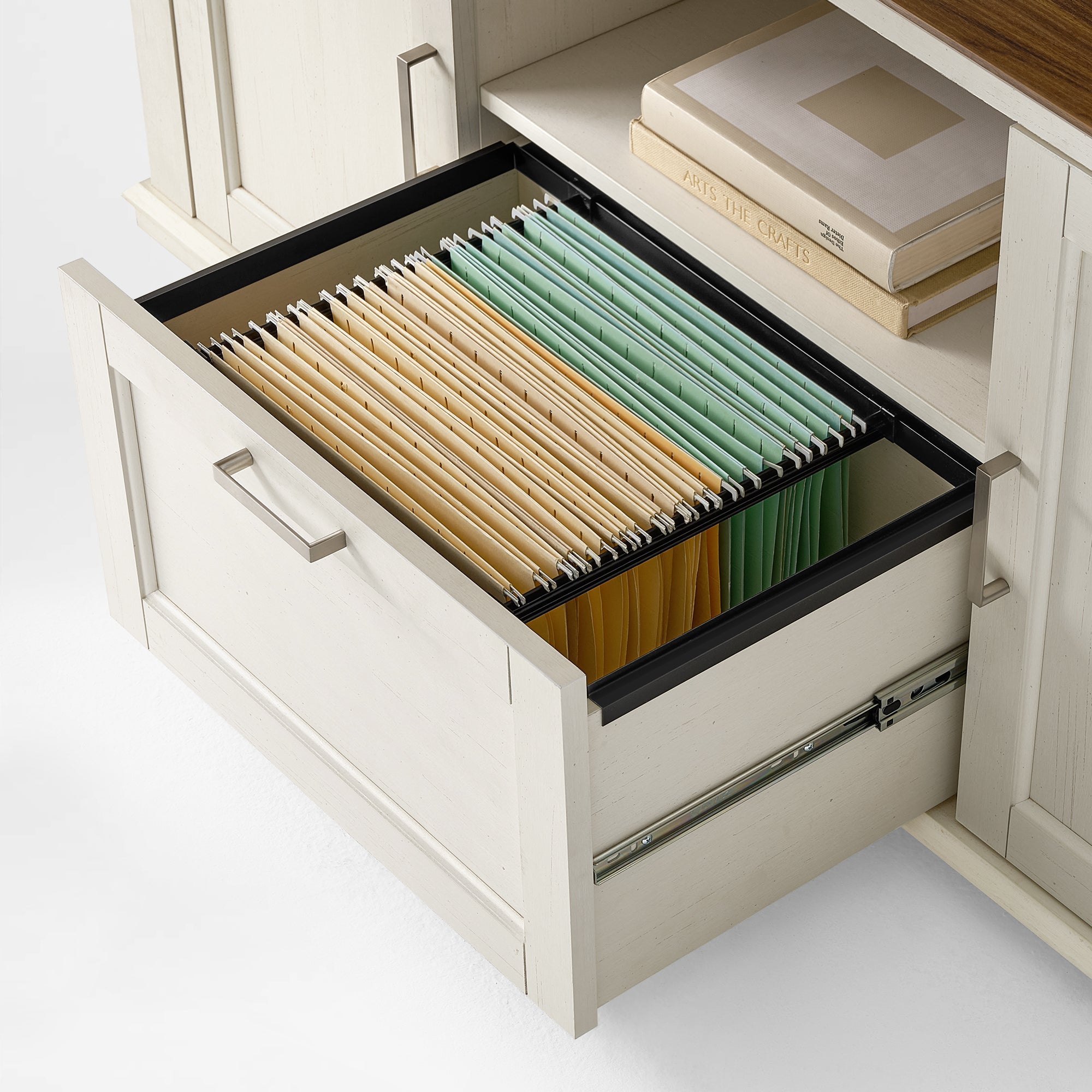 Eureka Ergonomic Ark ES Executive Desk Sonoma Oak With Storage Drawer.