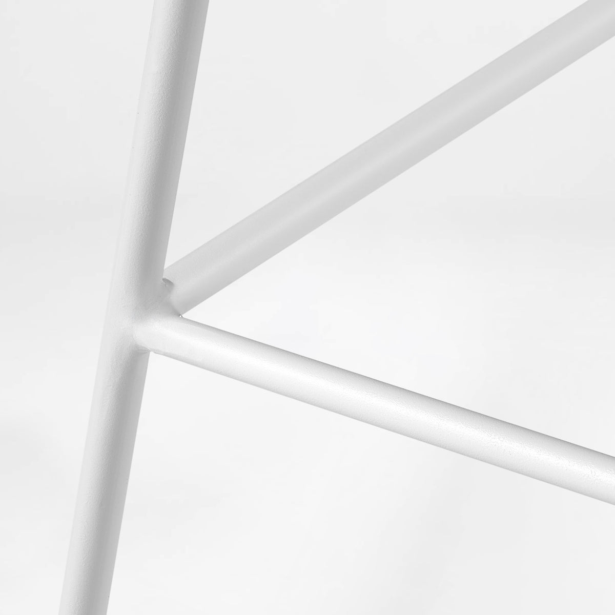 Eureka Ergonomic Topki stool welded white metal frame joint