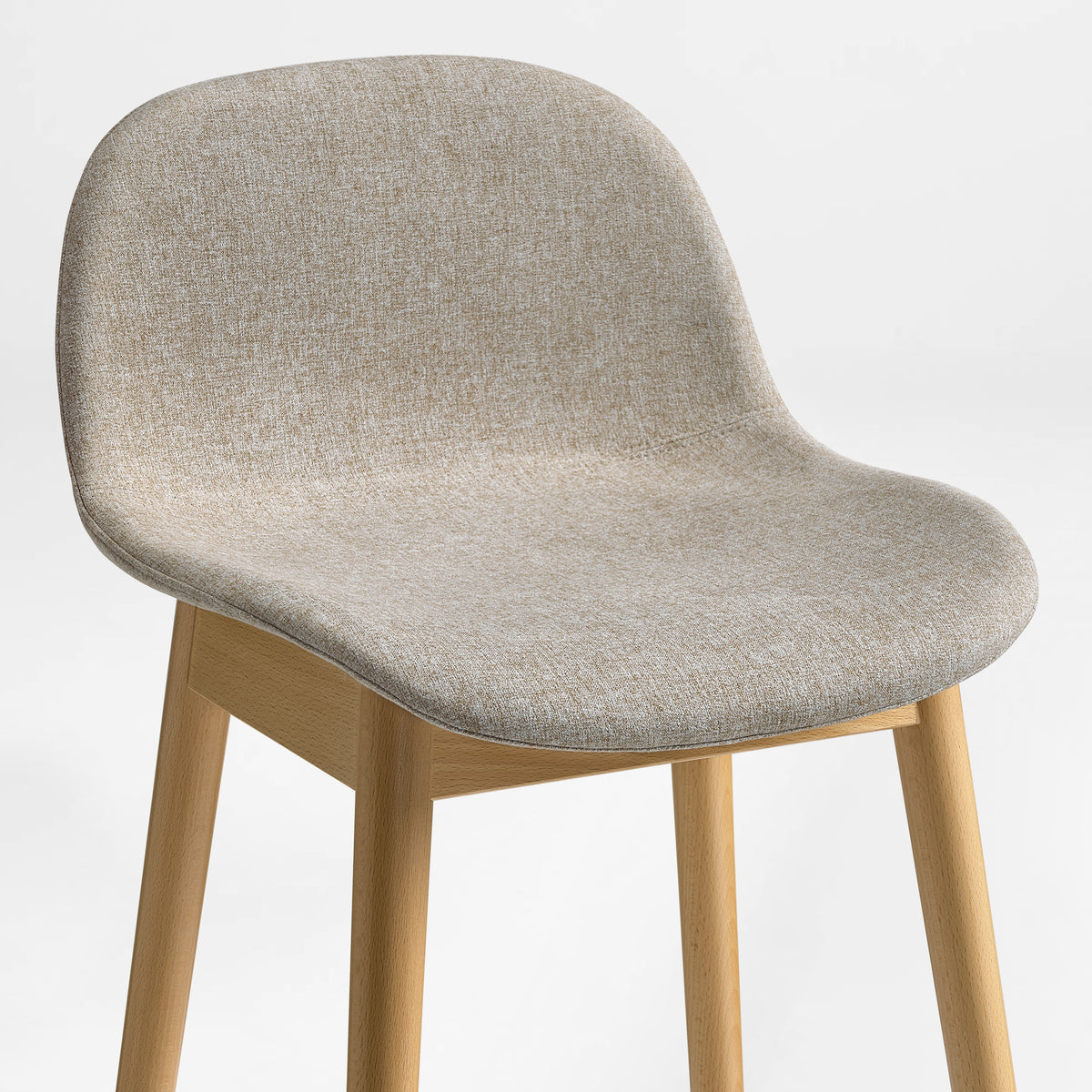 Eureka Ergonomic Perchamp beige woven seat viewed from above