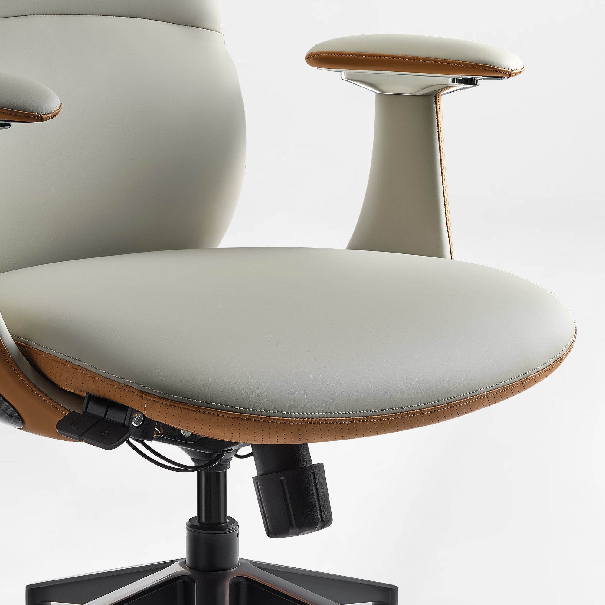 Eureka Ergonomic Cruz Faux Leather Executive Office Chair with one-piece molded foam cushion