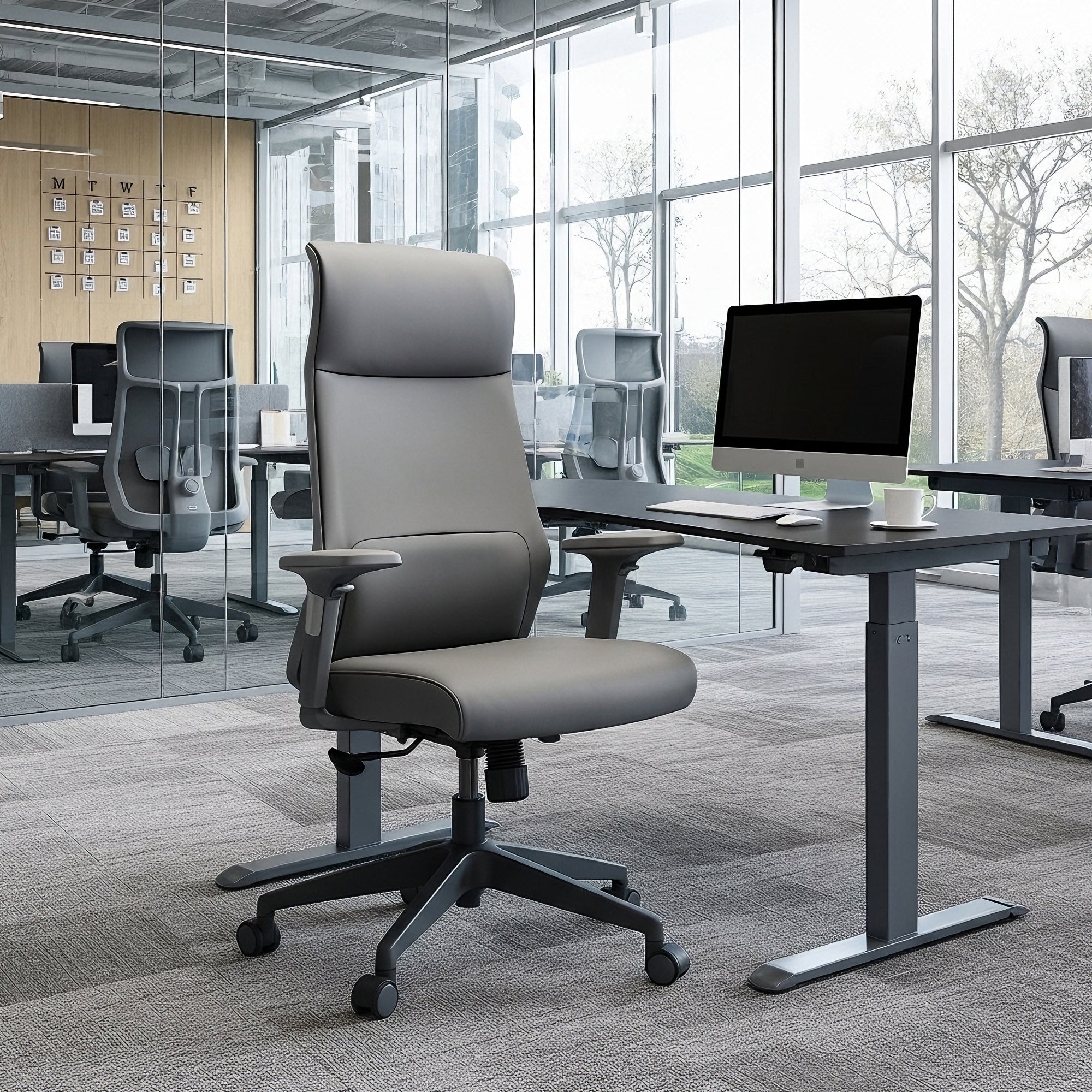 Eureka Ergonomic commercial office with Valen Microfiber Leather Executive Office Chair