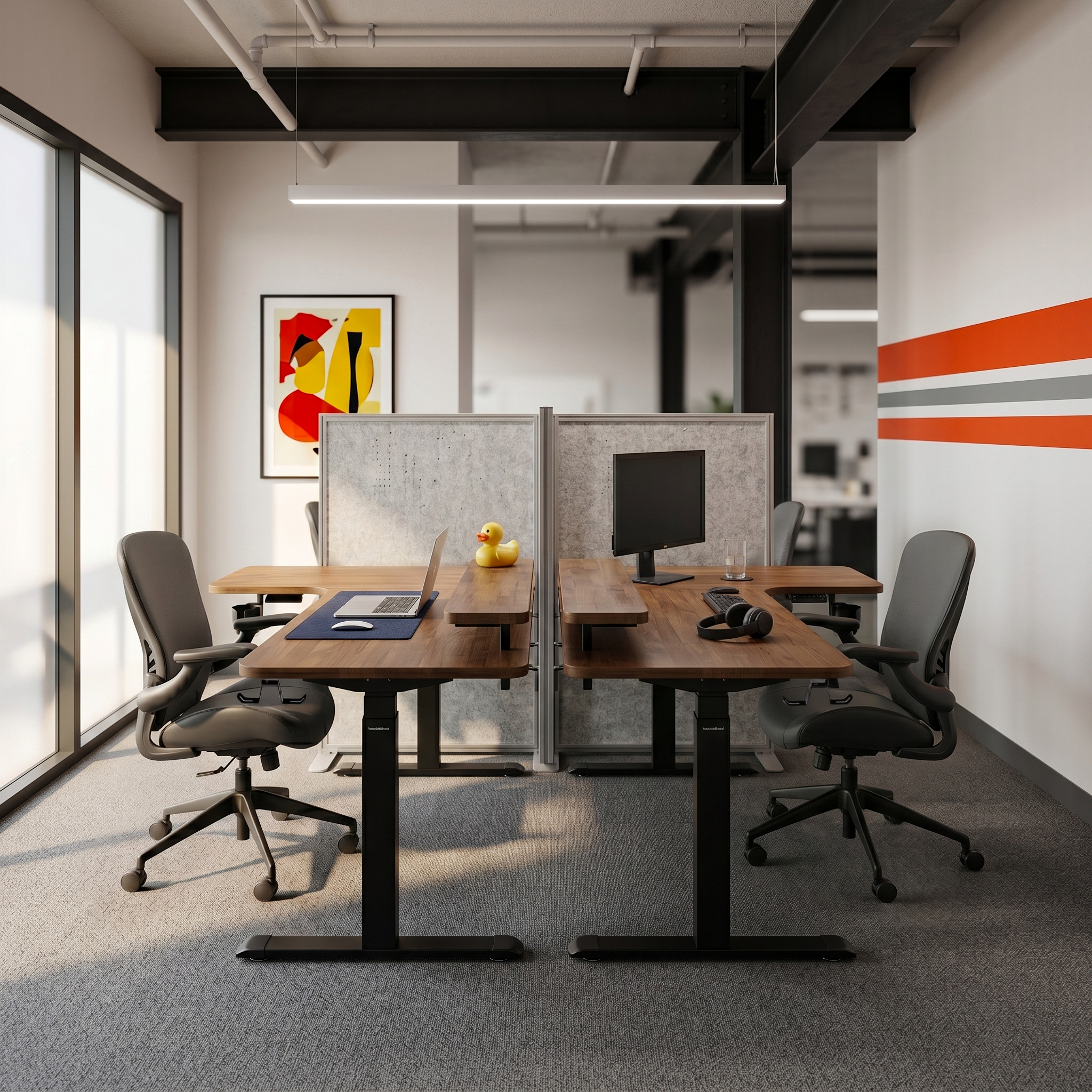 L-Shaped Standing Desk with Accessories Set (60"x23")