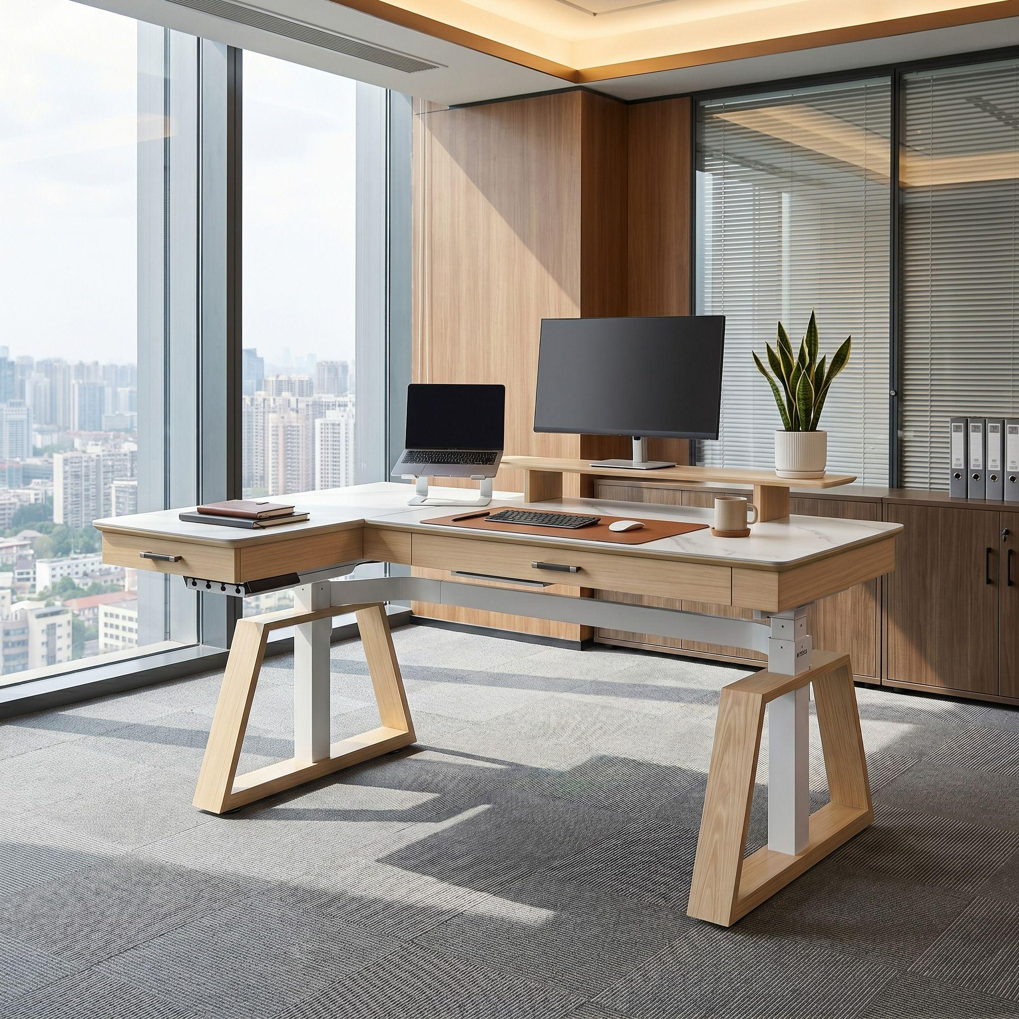 Ark Pro L-Shaped Standing Desk (63"x23")