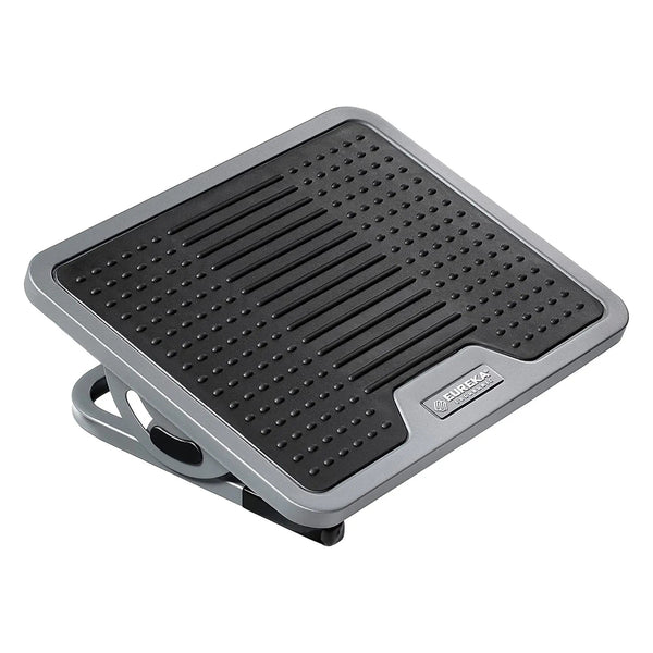 Eureka Ergonomic Adjustable Footrest in Gray and Black. Ergonomic Footrest for Desk.