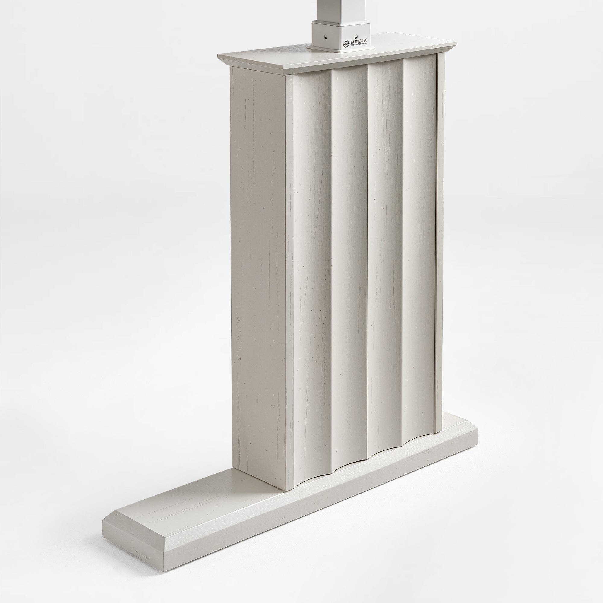 Eureka Ergonomic Ark SD Standing Desk desk leg with vertical slat design.