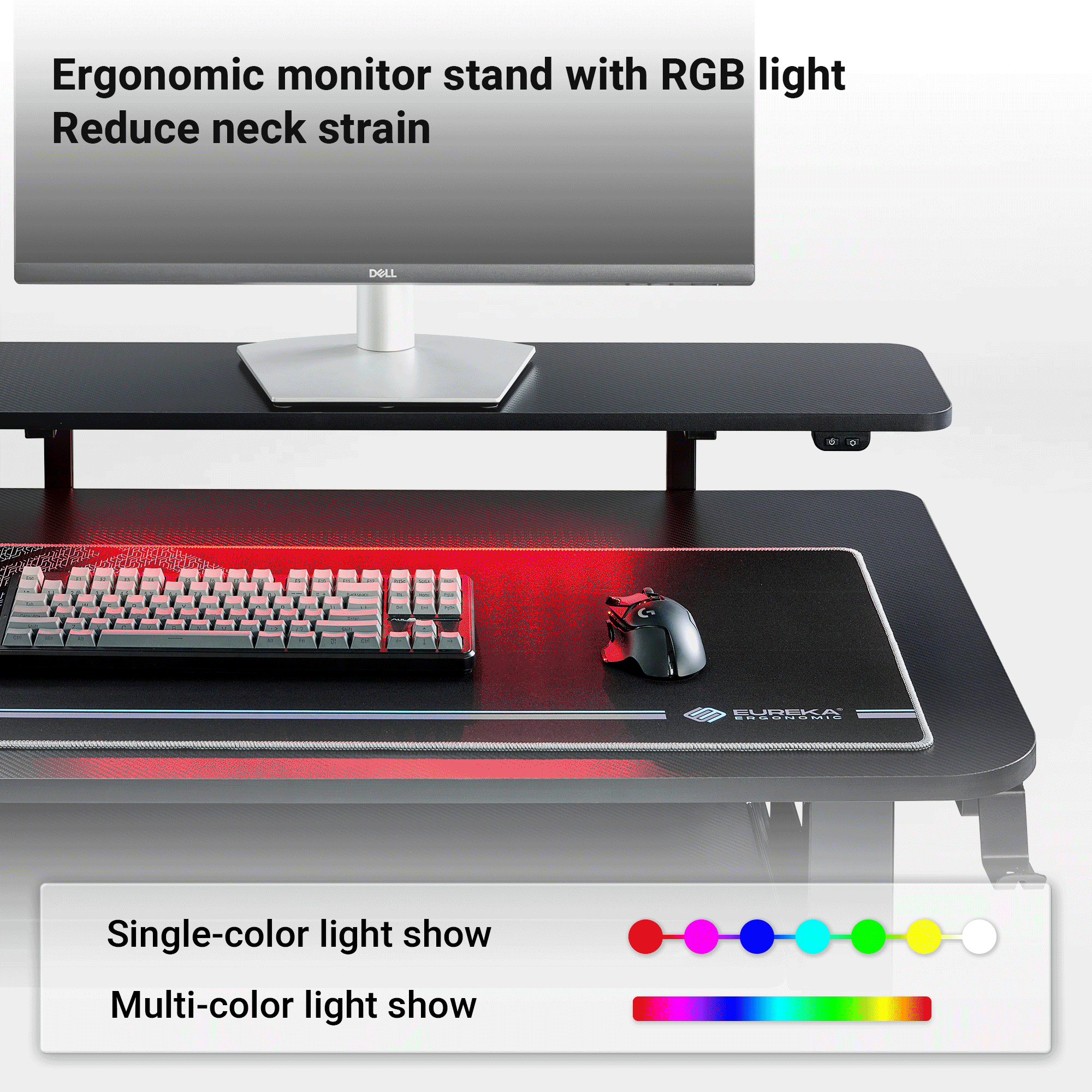 L-Shaped Standing Desk with Accessories Set (60"x23")