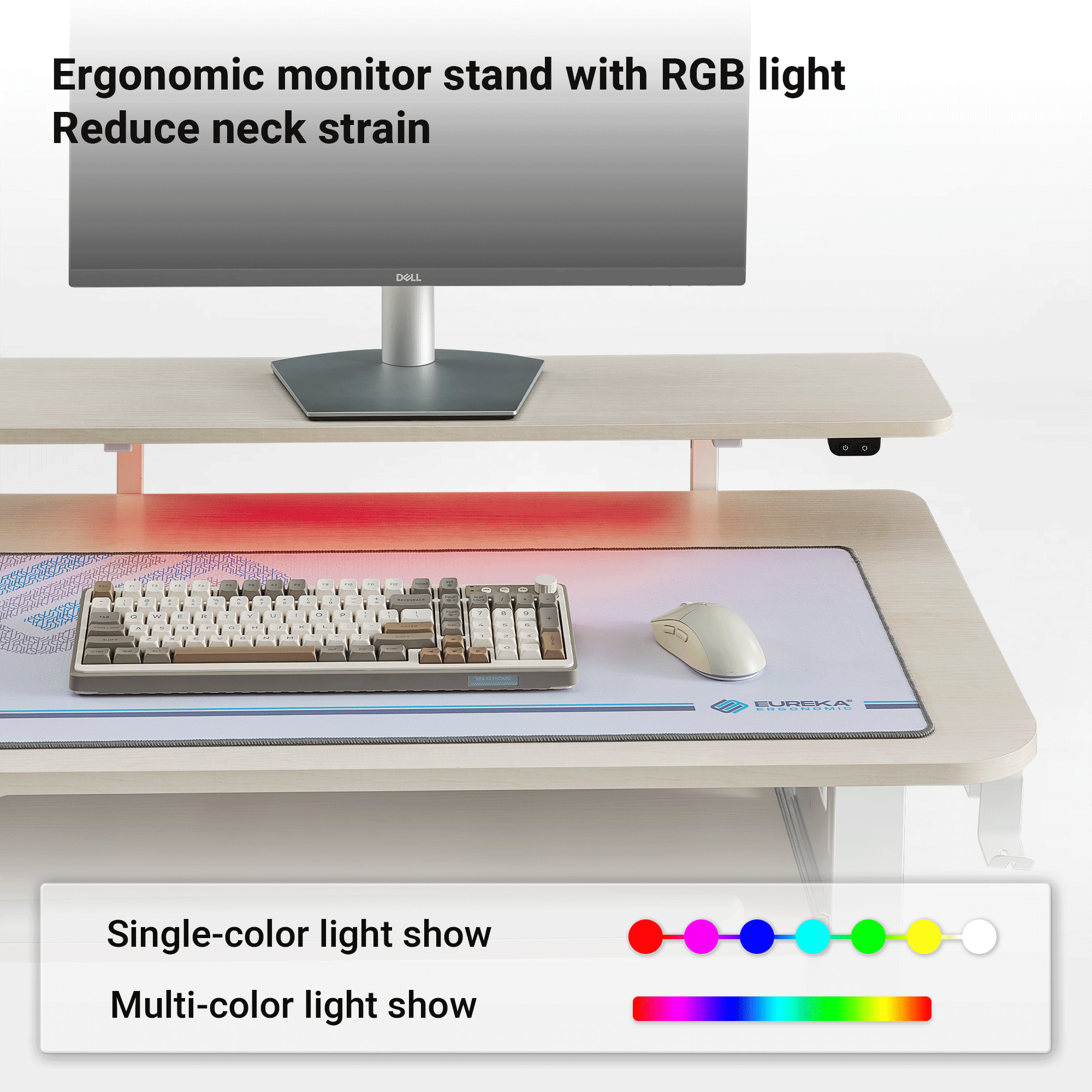 L-Shaped Standing Desk with Accessories Set (60"x23")