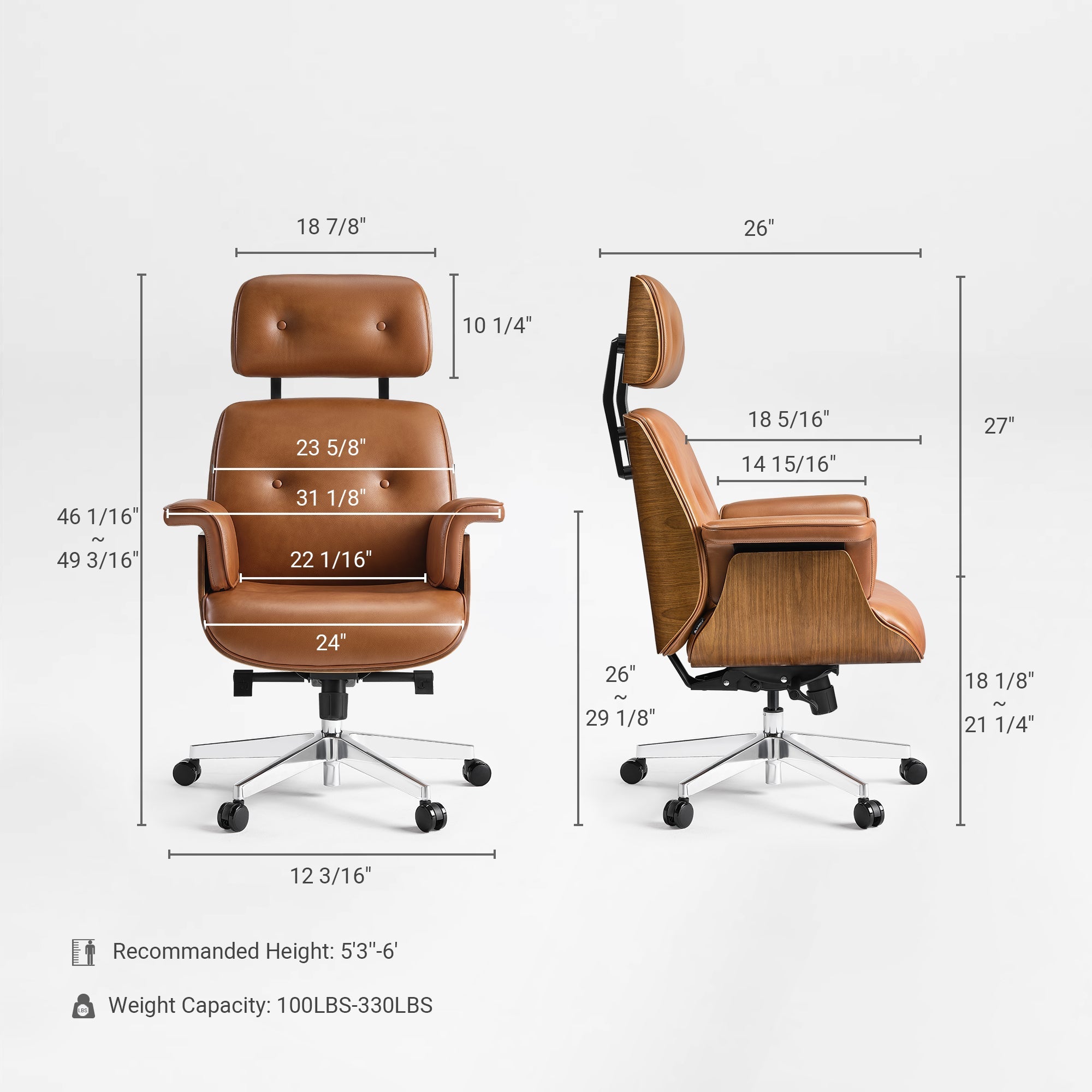 Mathias, Napa Leather Executive Office Chair