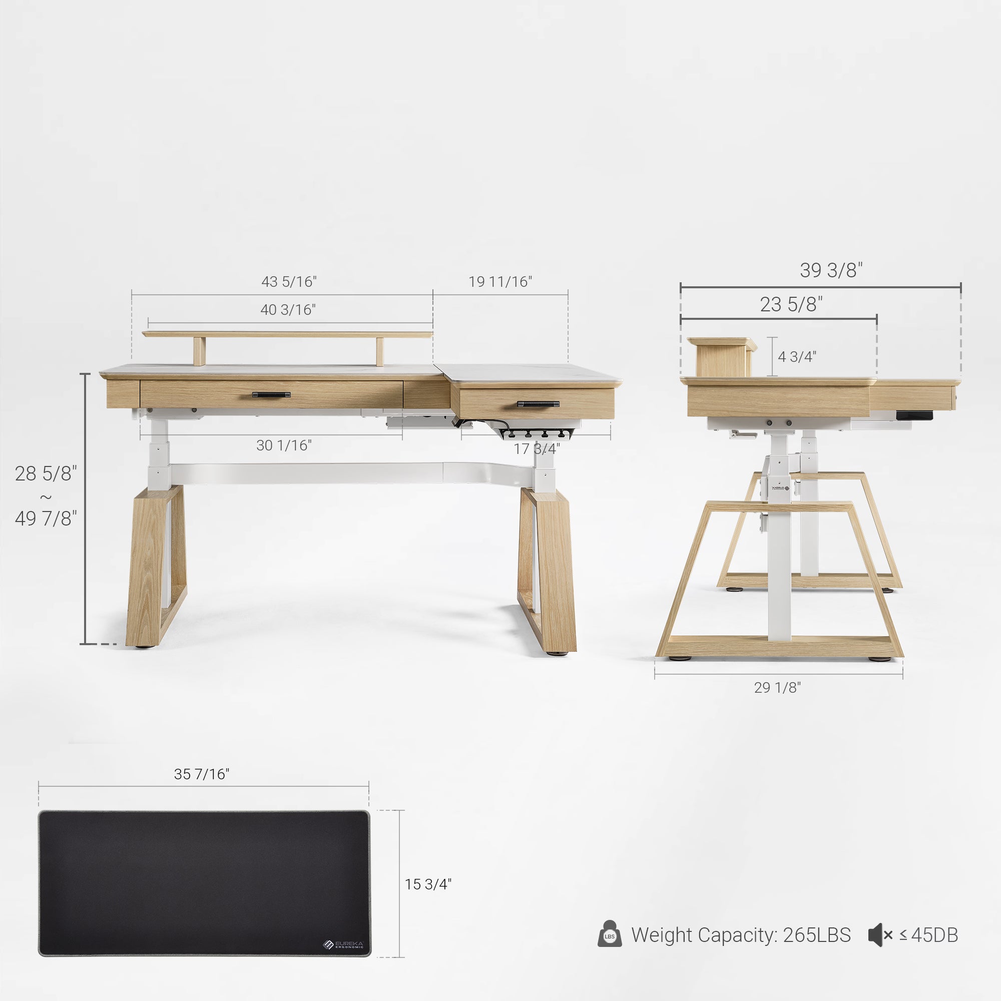 Ark Pro L-Shaped Standing Desk (63"x23")