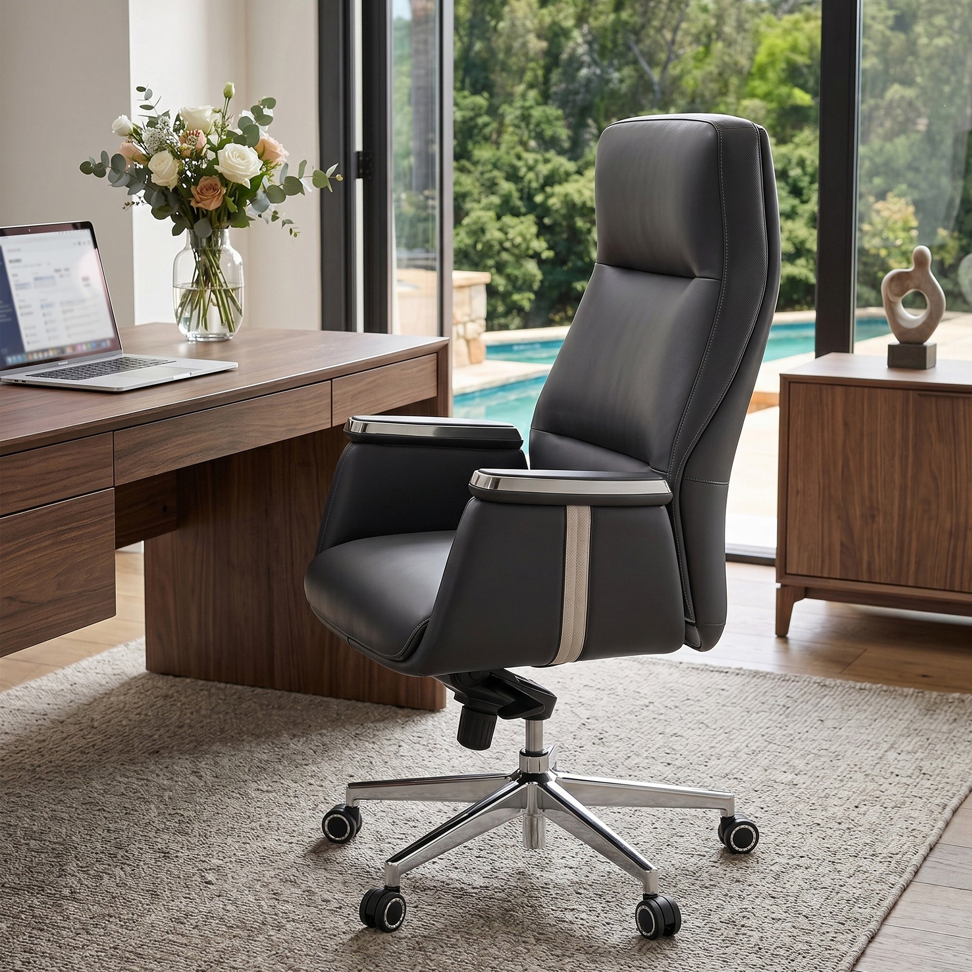 Royal II, Silicone & Leather Executive Ergonomic Office Chair